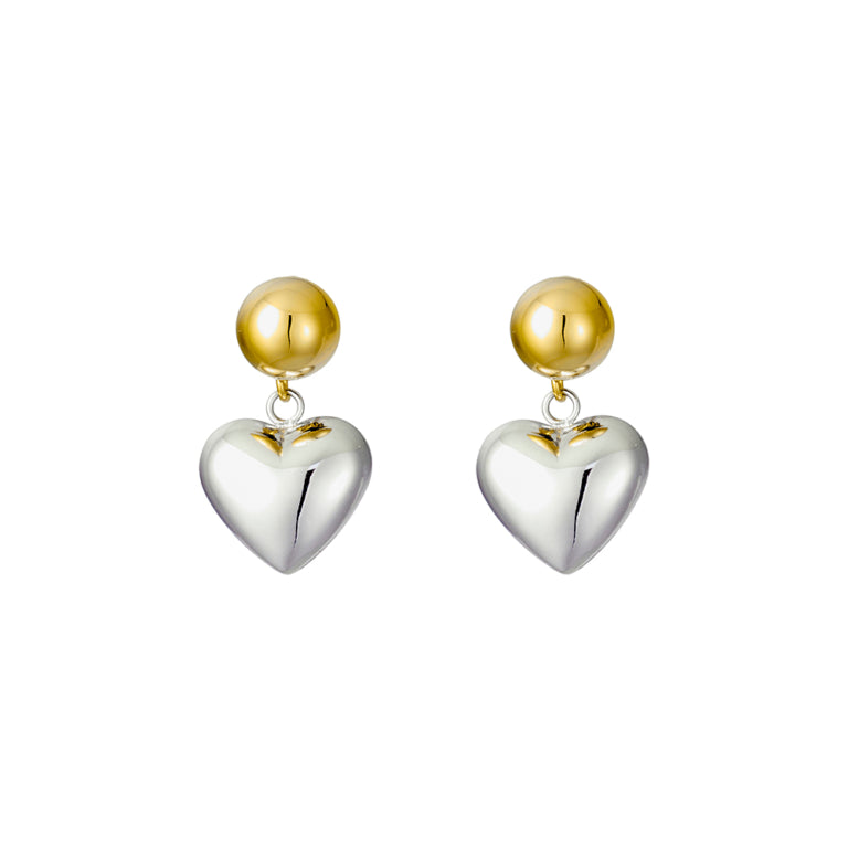 Allure Two Tone Heart Earring