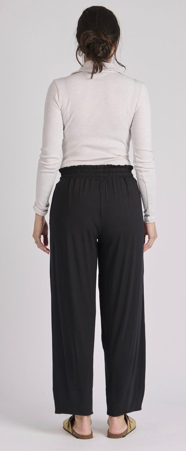Barrel Leg Ponte Pant