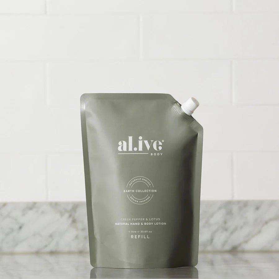 Alive Body Green Pepper & Lotus Natural Hand and Body Lotion Refill