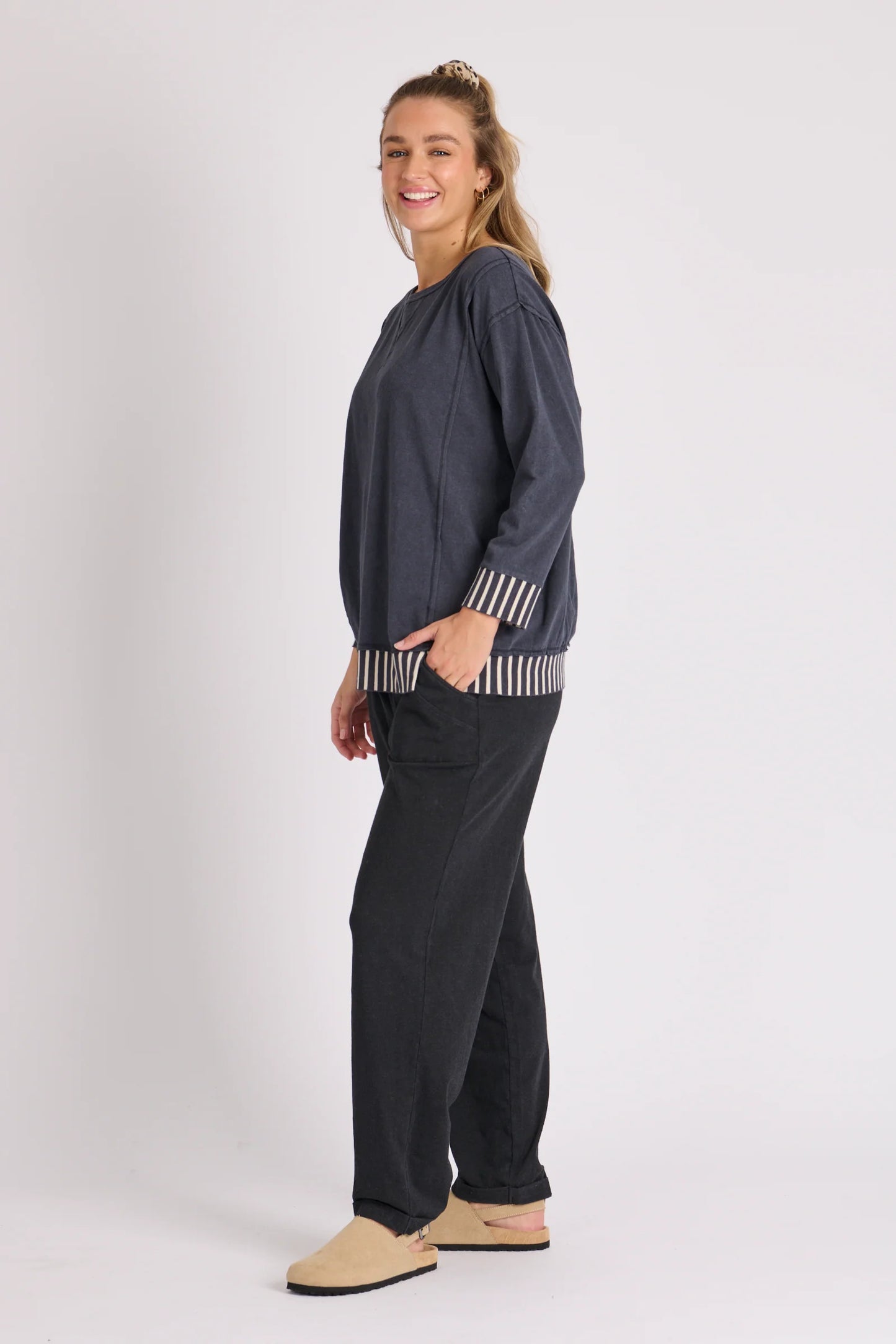 Seeing Stripes Top - Ink