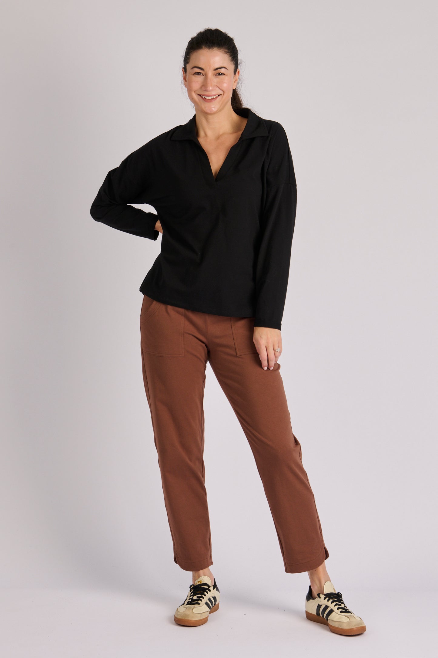 Collared Top- Black