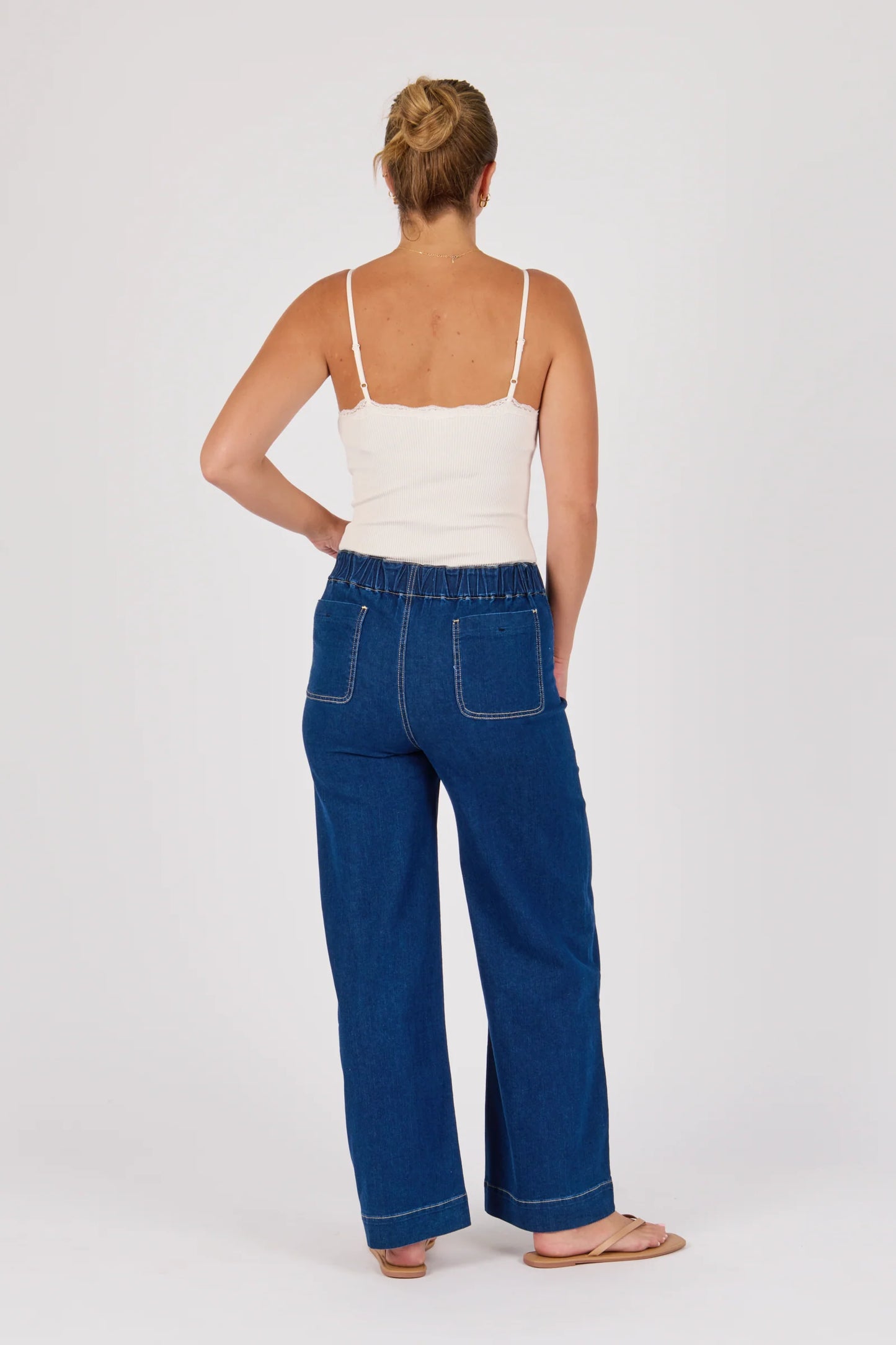 Seam Detail Straight Leg Jeans