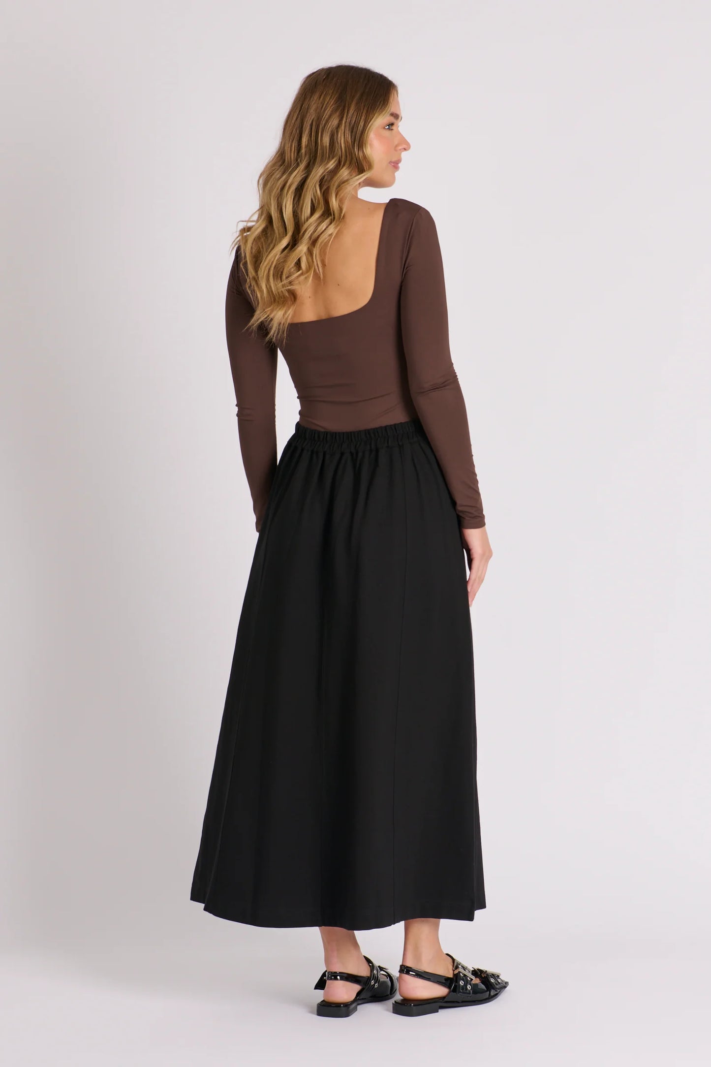 A-Line Ponte Skirt- Black
