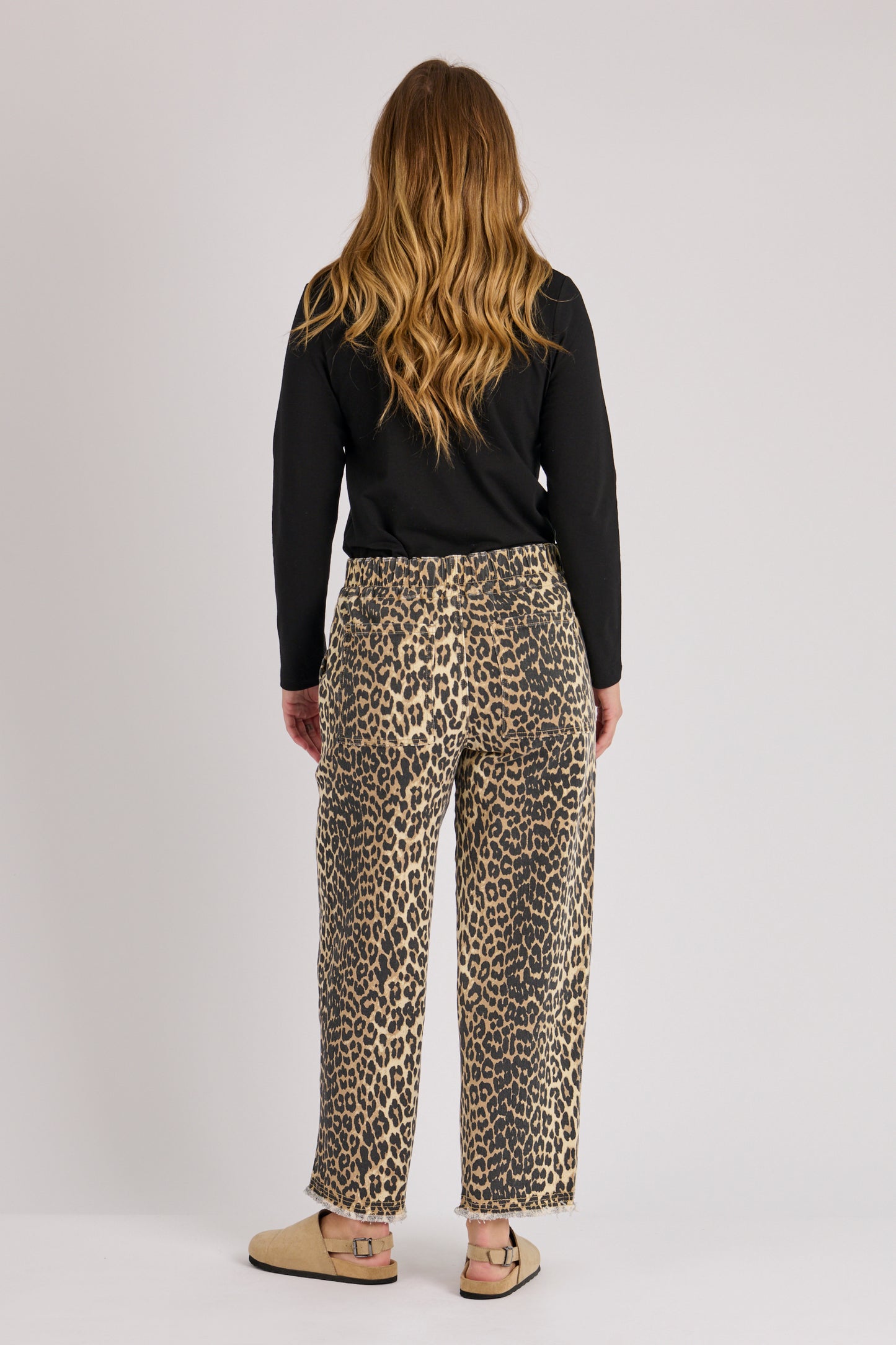 Tie Wasit Baggy Jeans- Animal Print