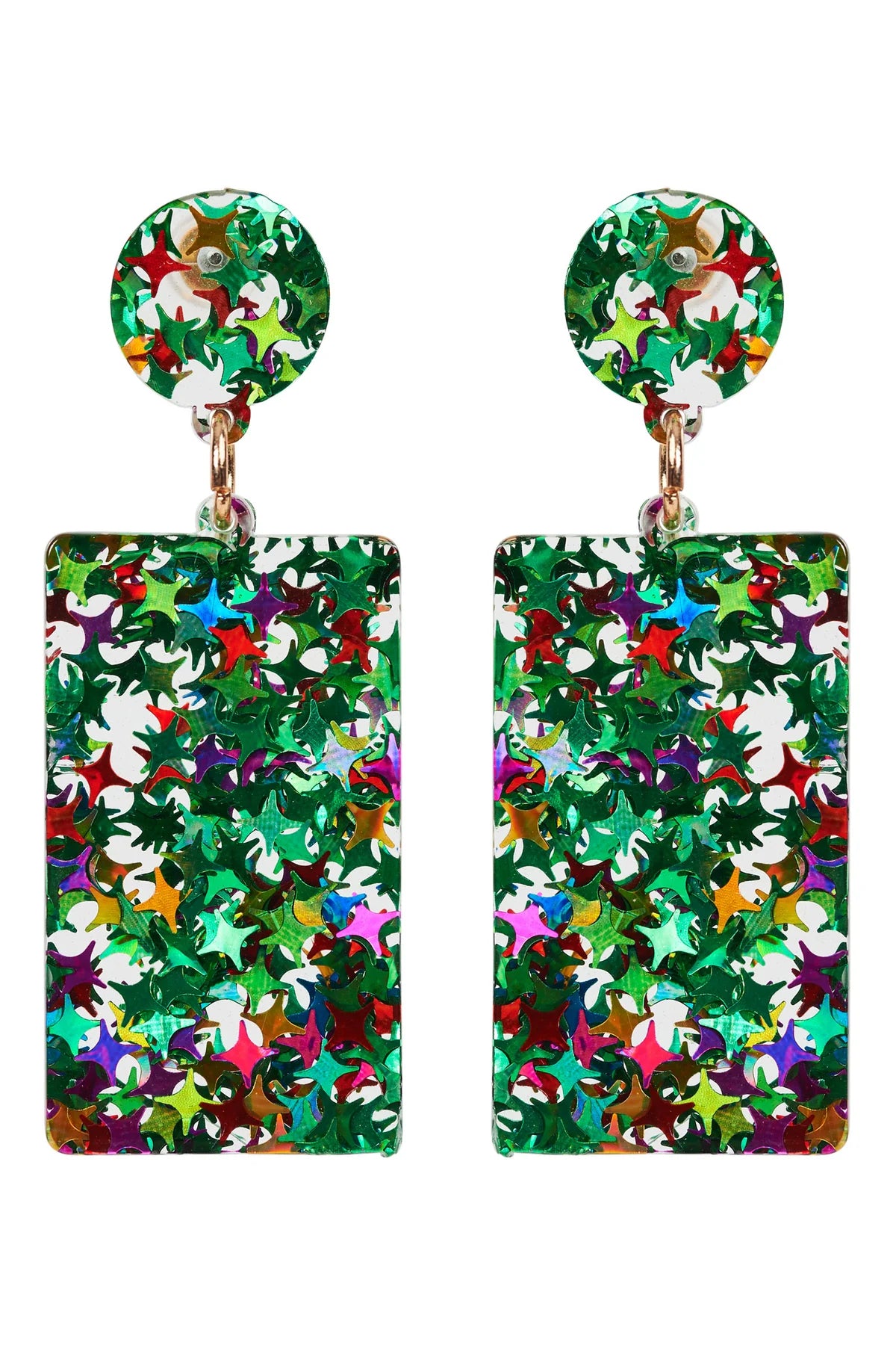 Merry Drop Earrings - Green