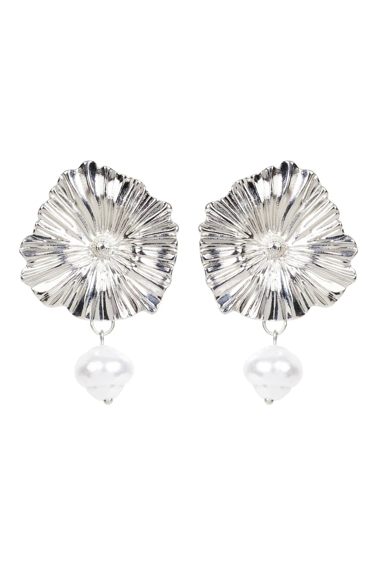 Aman Flora Earring- Silver