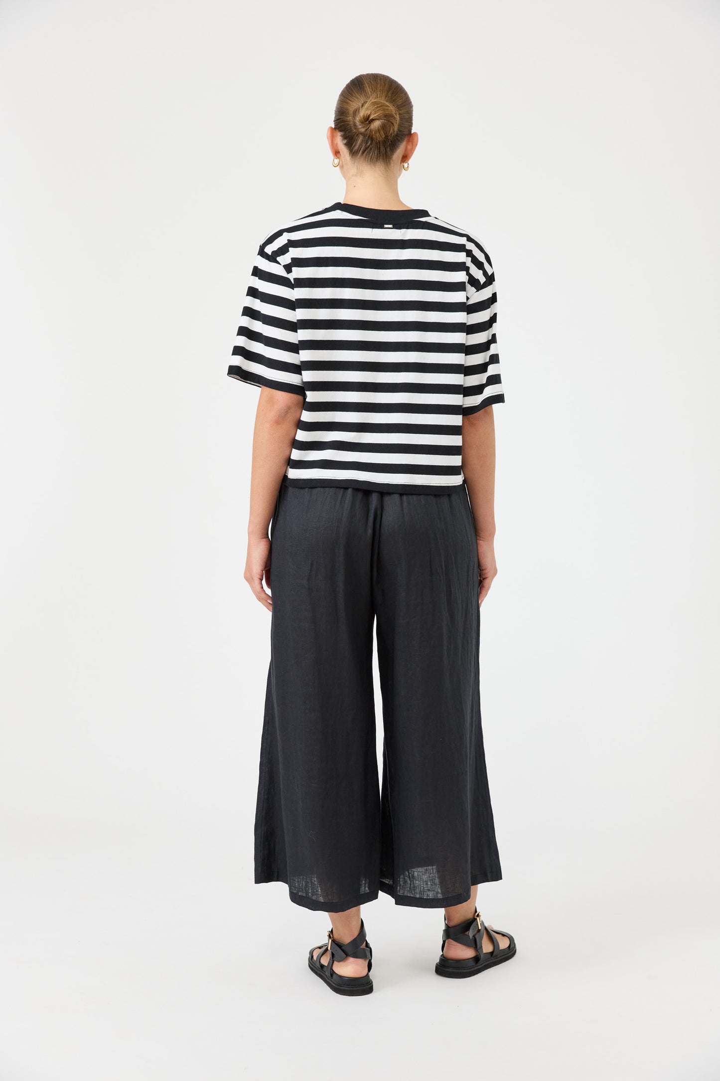 Studio Stripe TShirt- Ebony