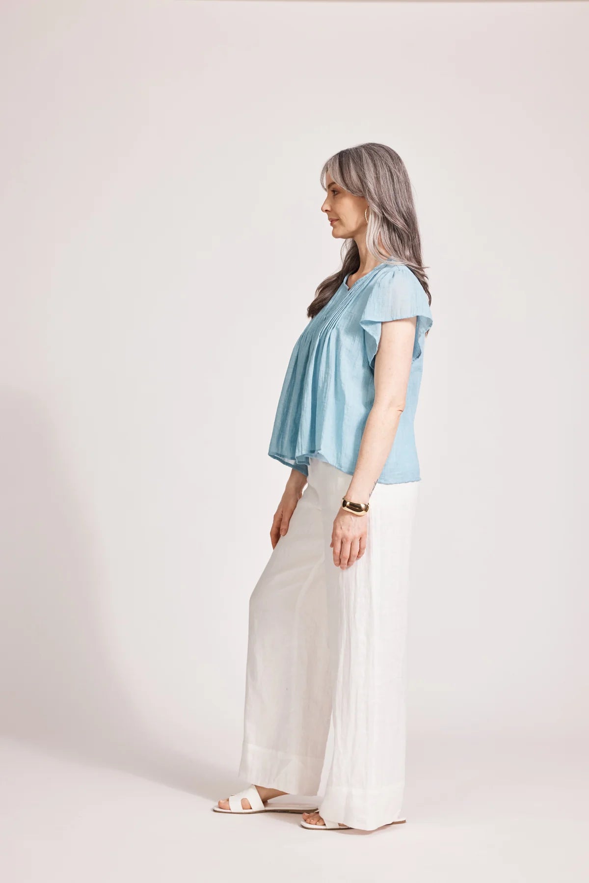 Orsula Button Top -Nimbus