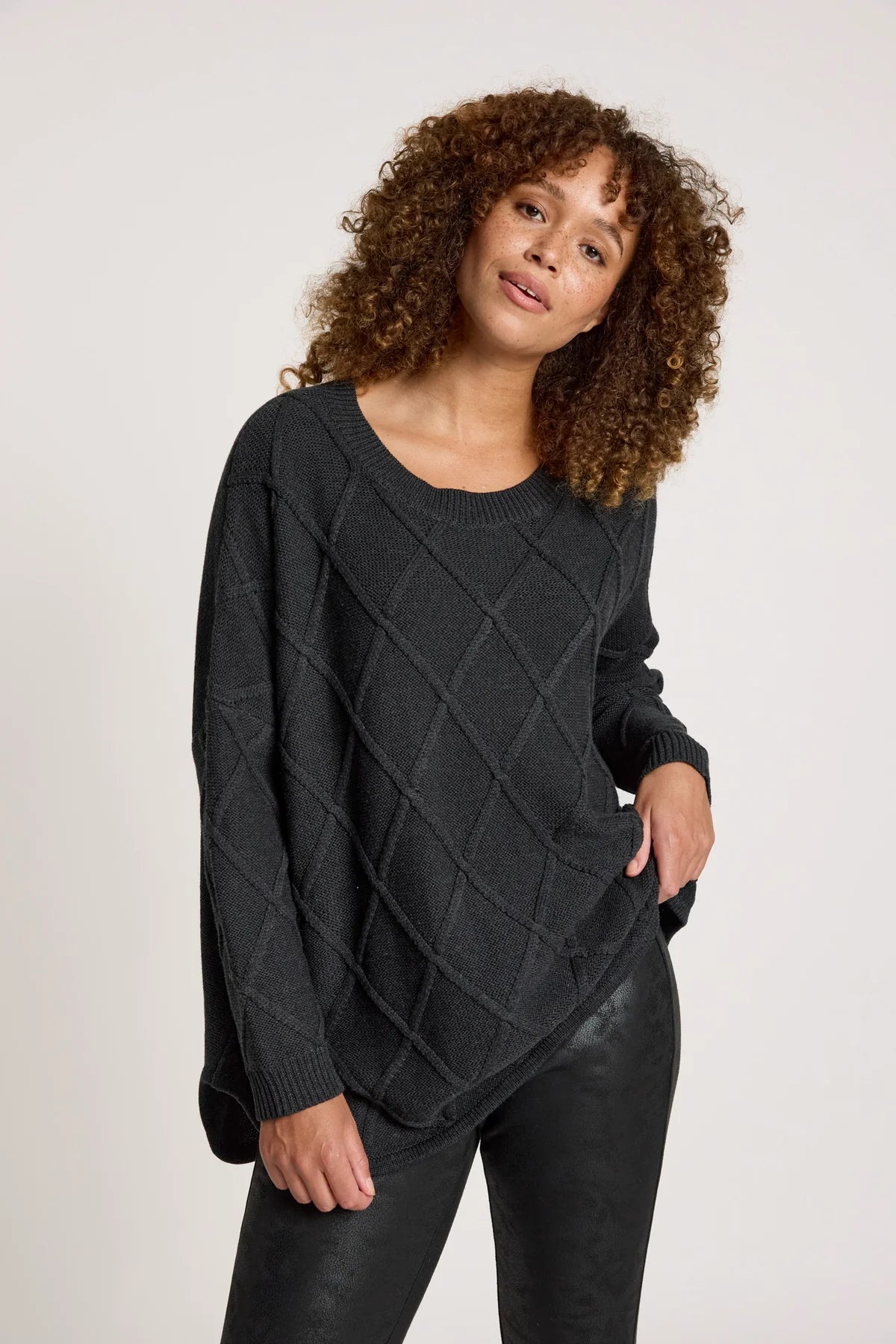 Liora Relaxed Jumper- Charcoal