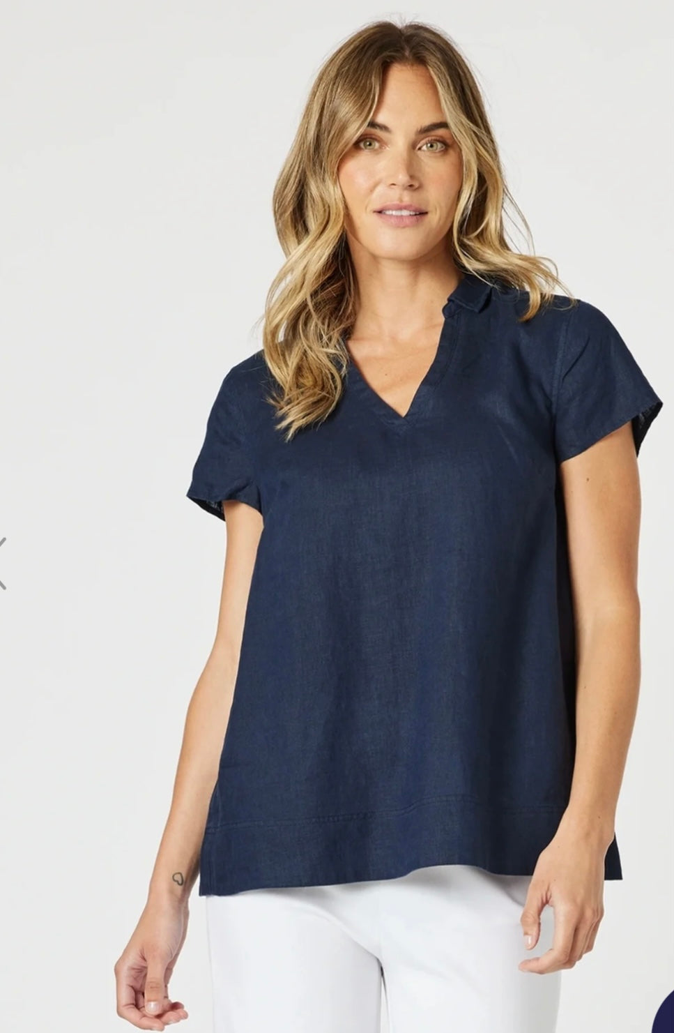 Beau Lino Top- Navy