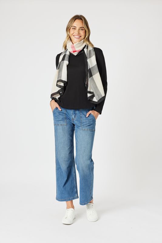 London Scarf- Black/Multi