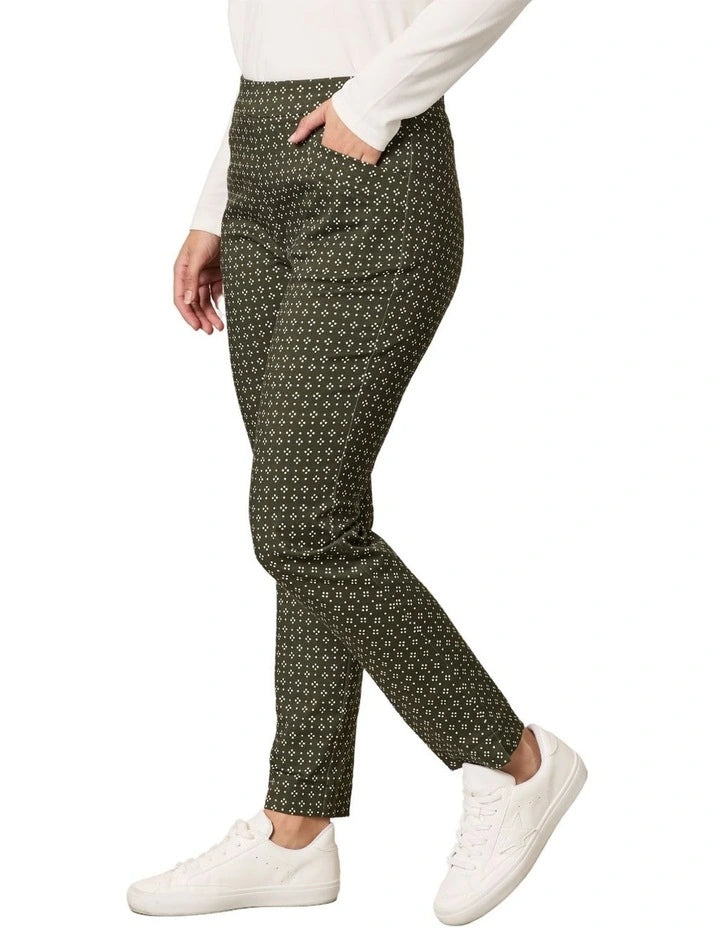 Kelly Print Pant- Khaki