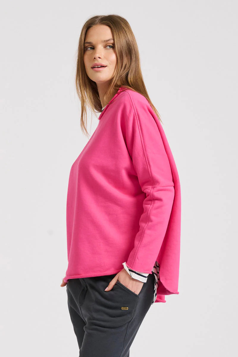 Raw Sweatshirt - Fuchsia