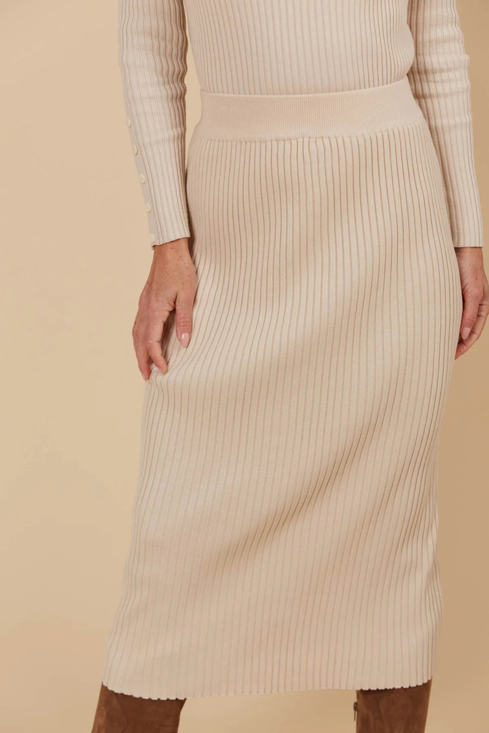 Juno Knit Skirt- Canvas