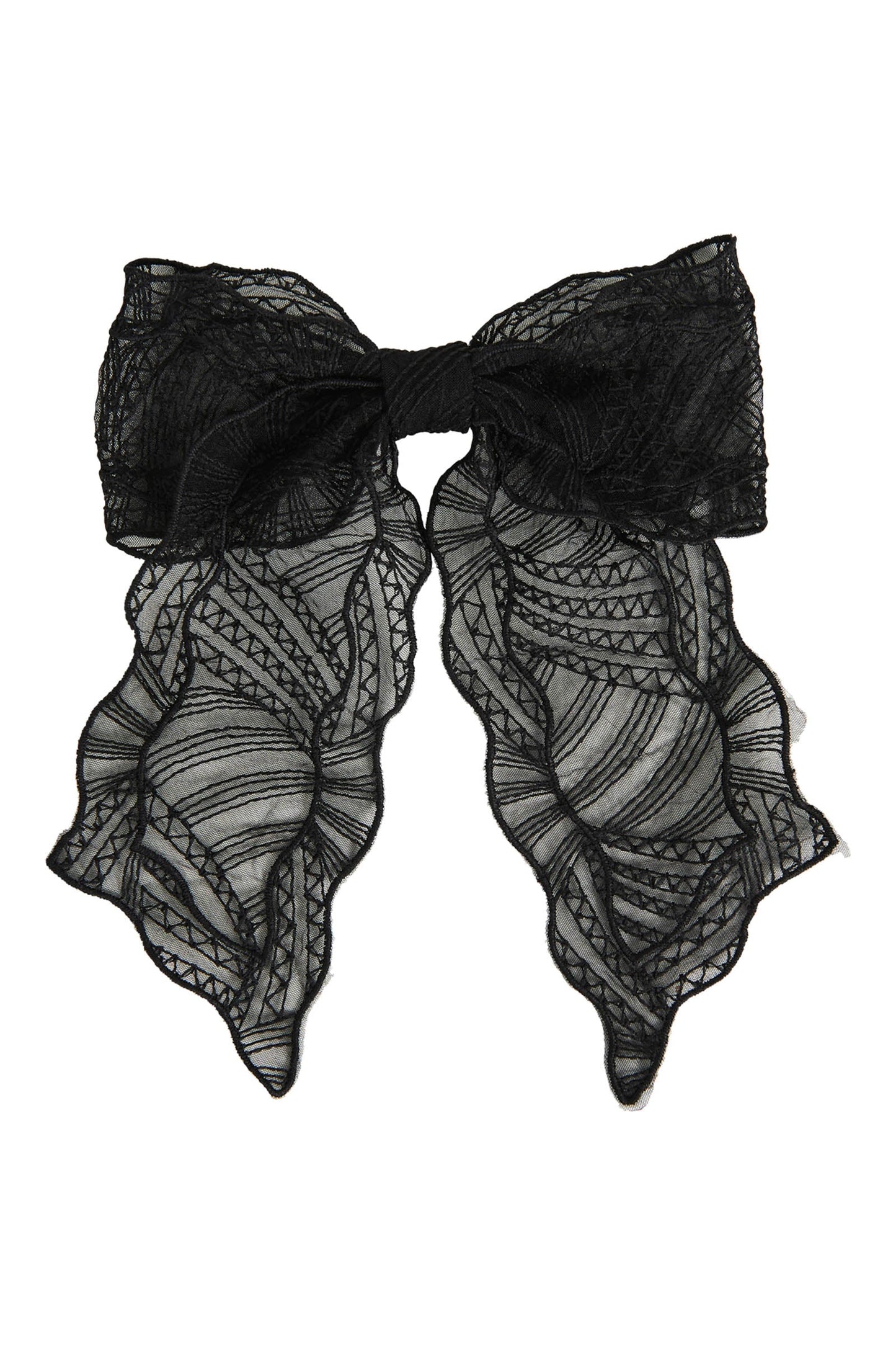 Eris Bow Clip- Onyx Lace
