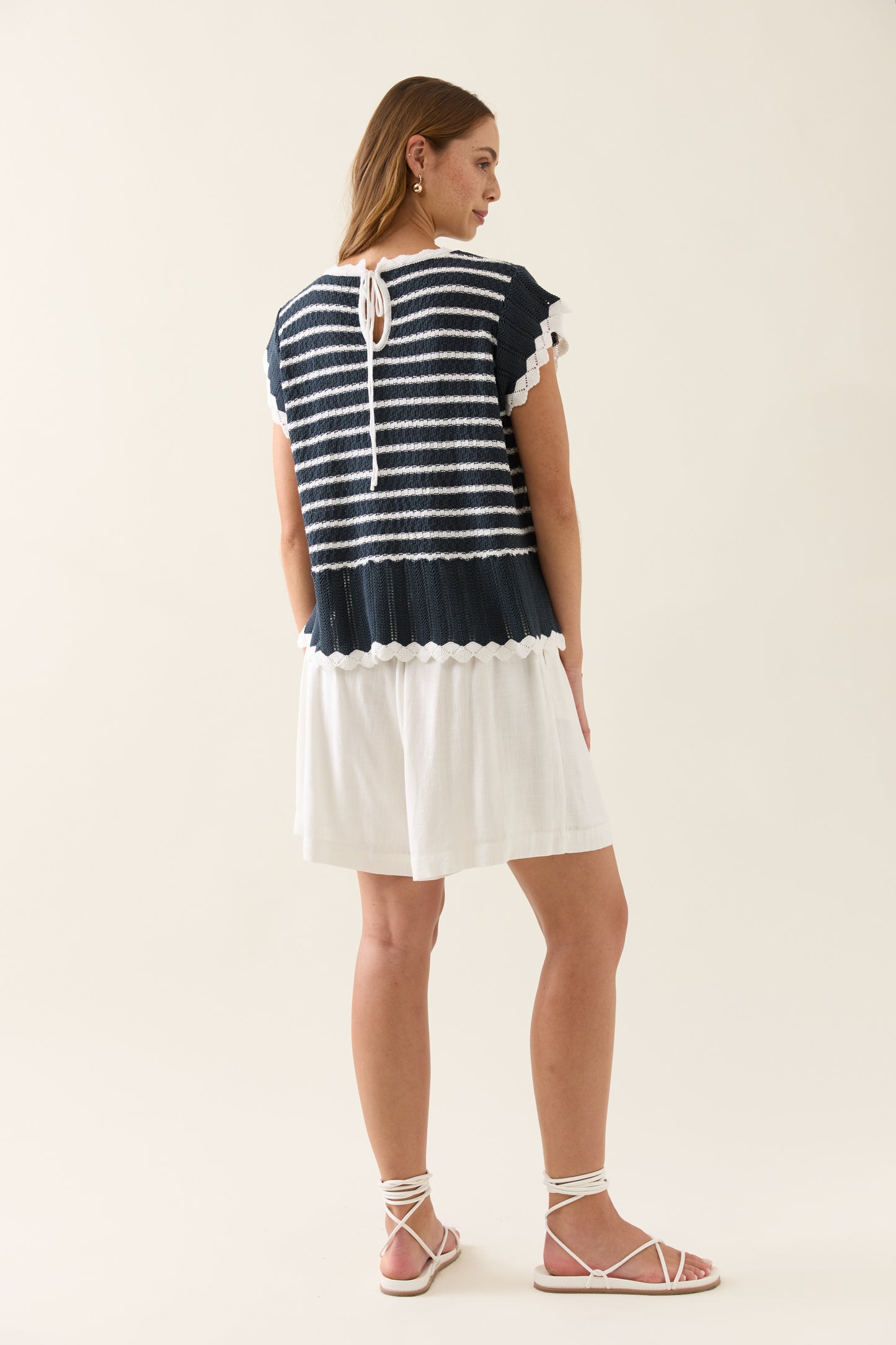 Ida Knit Top- Navy
