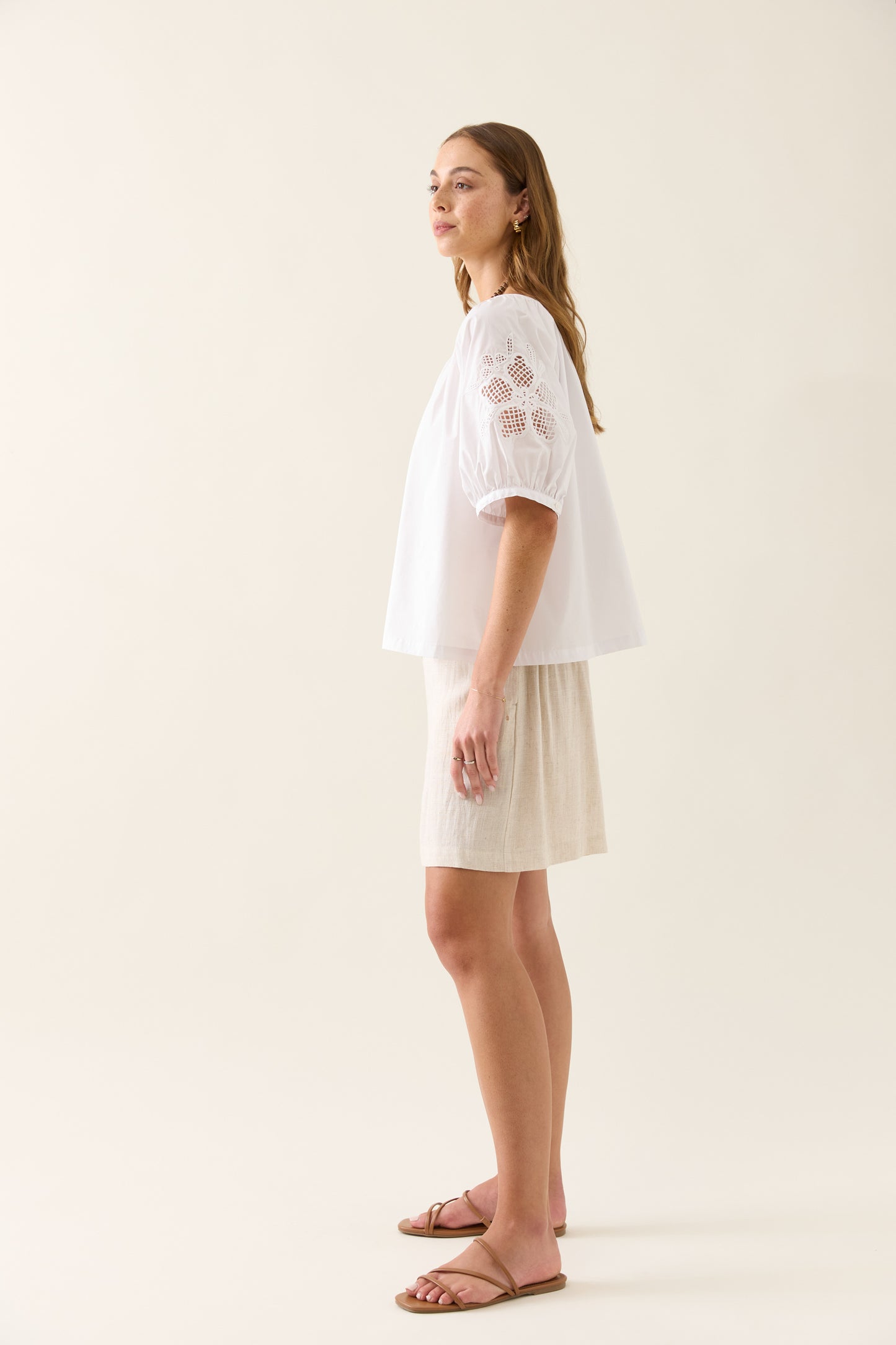 Nilsa Button Top - Lotus