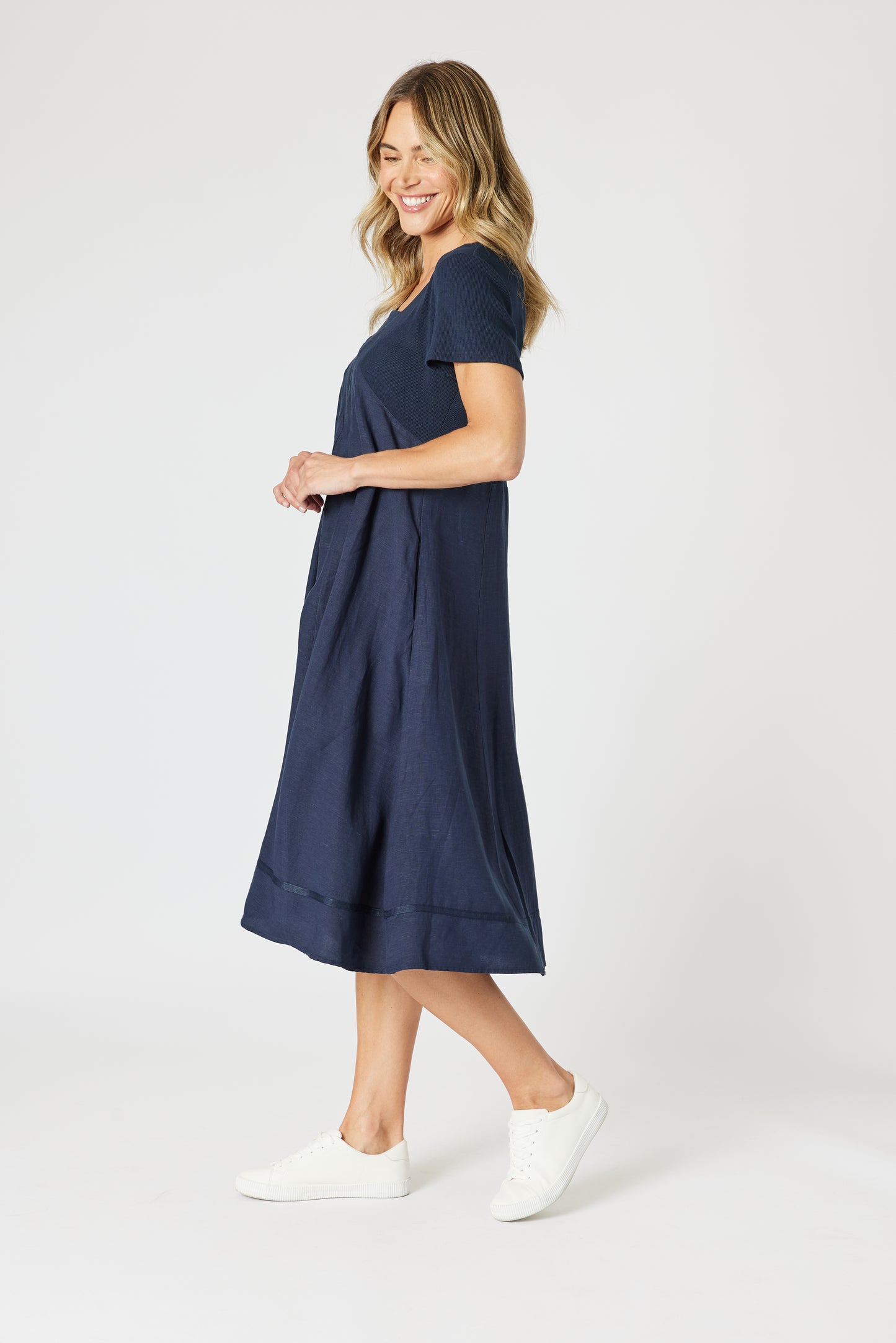 Maria Dress- Navy