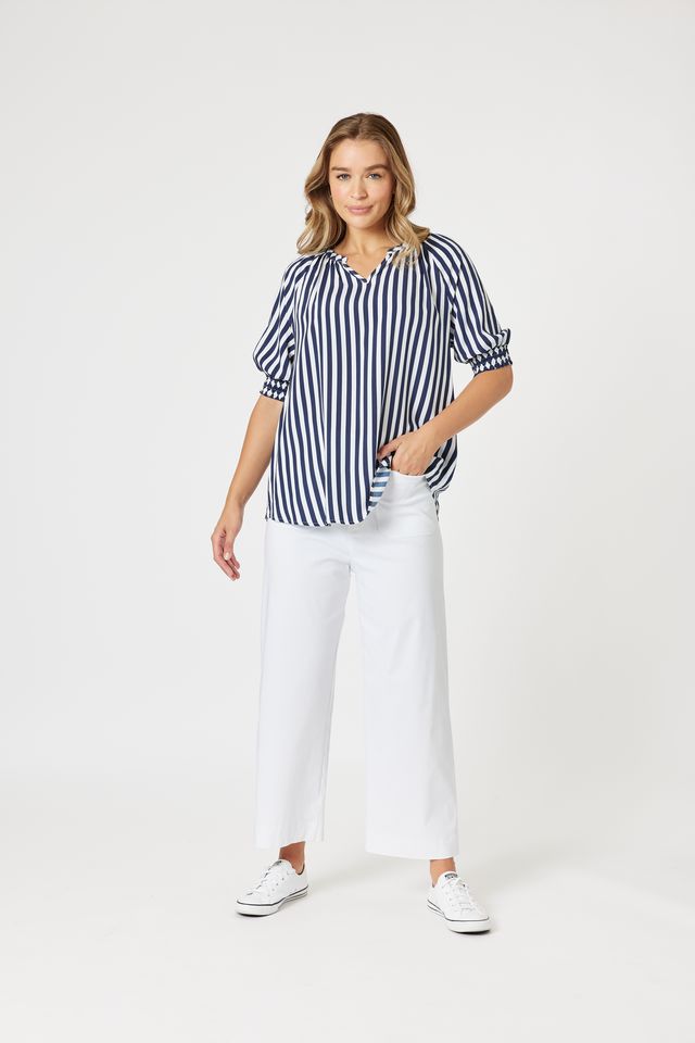 Harlequin Stripe Top