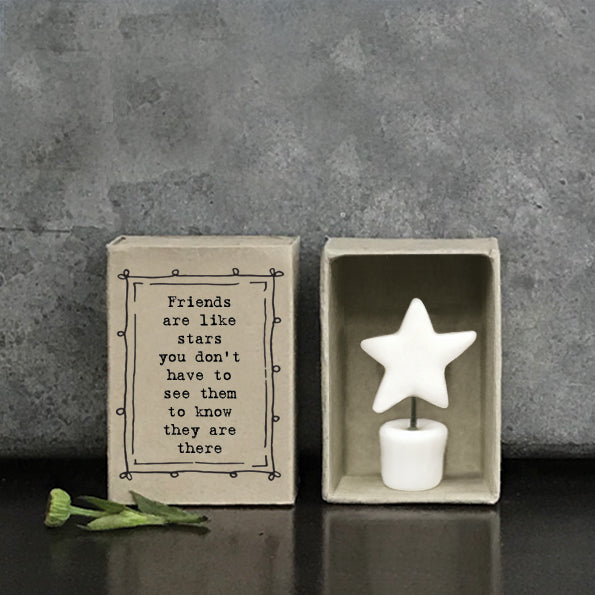 Porcelain Quoted Matchbox - Little Standing Star
