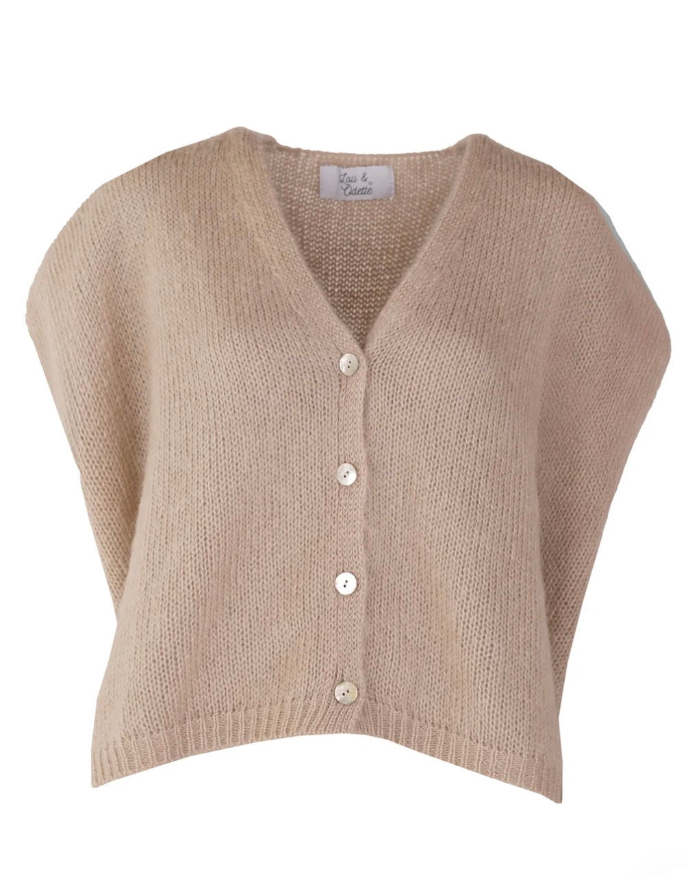 Elli Sleeveless Vneck - Sand
