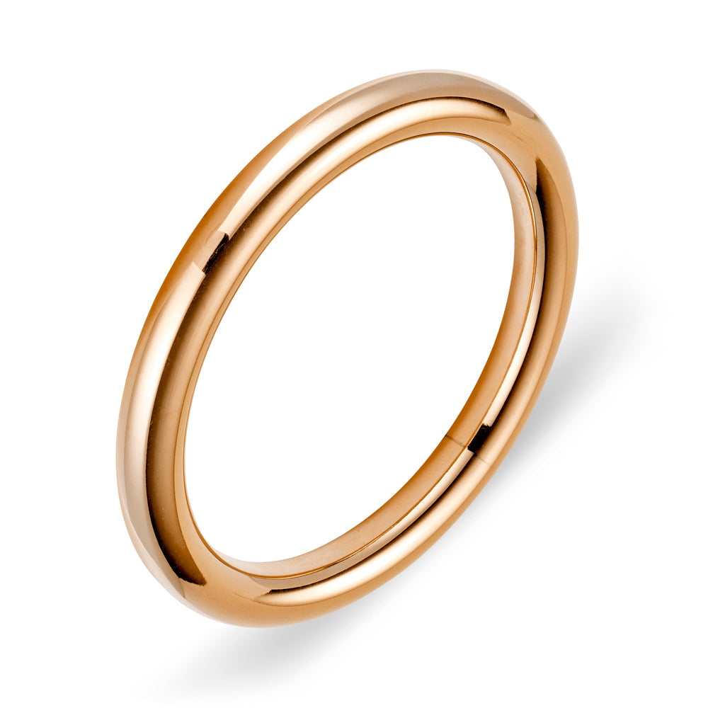 Allure Stainless Steel Rose Gold Plated Polished Full Round Bangle