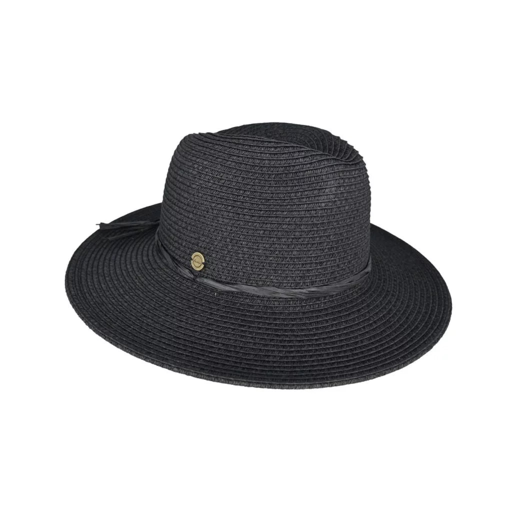 Maryknoll Fedora & Crochet Bag Set - Black