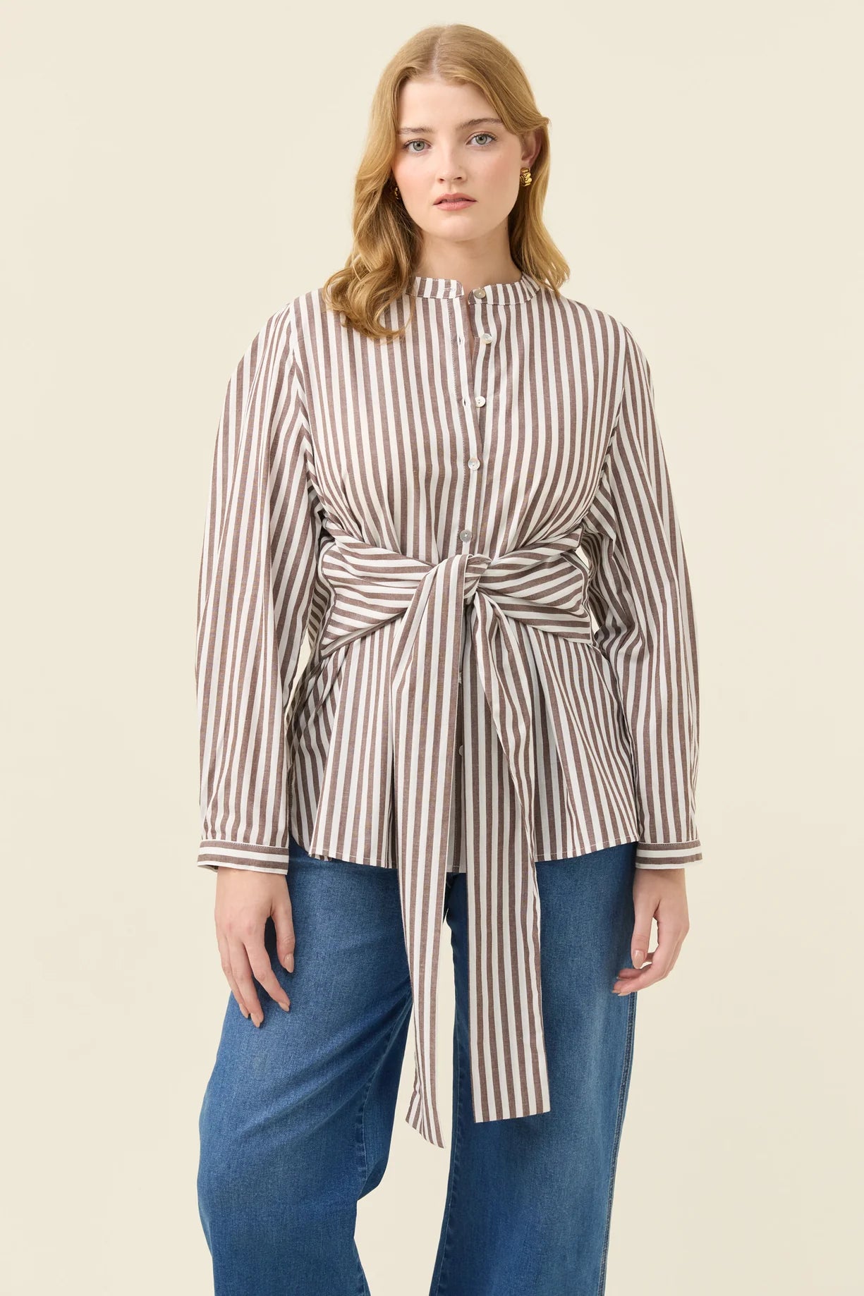 Quinn Wrap Shirt - Chocolate