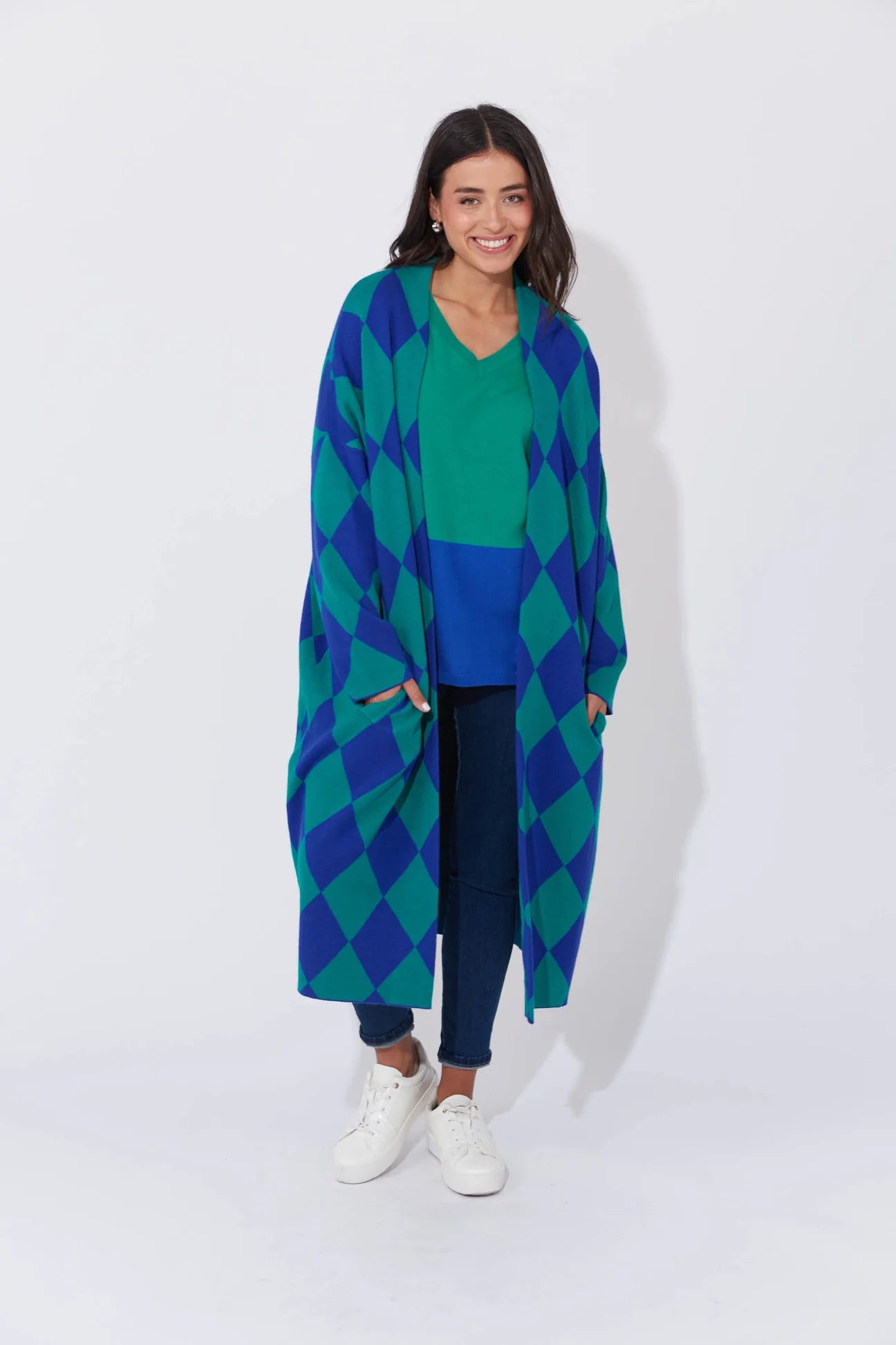 Casablanca Cardigan Blue/Oasis- One Size