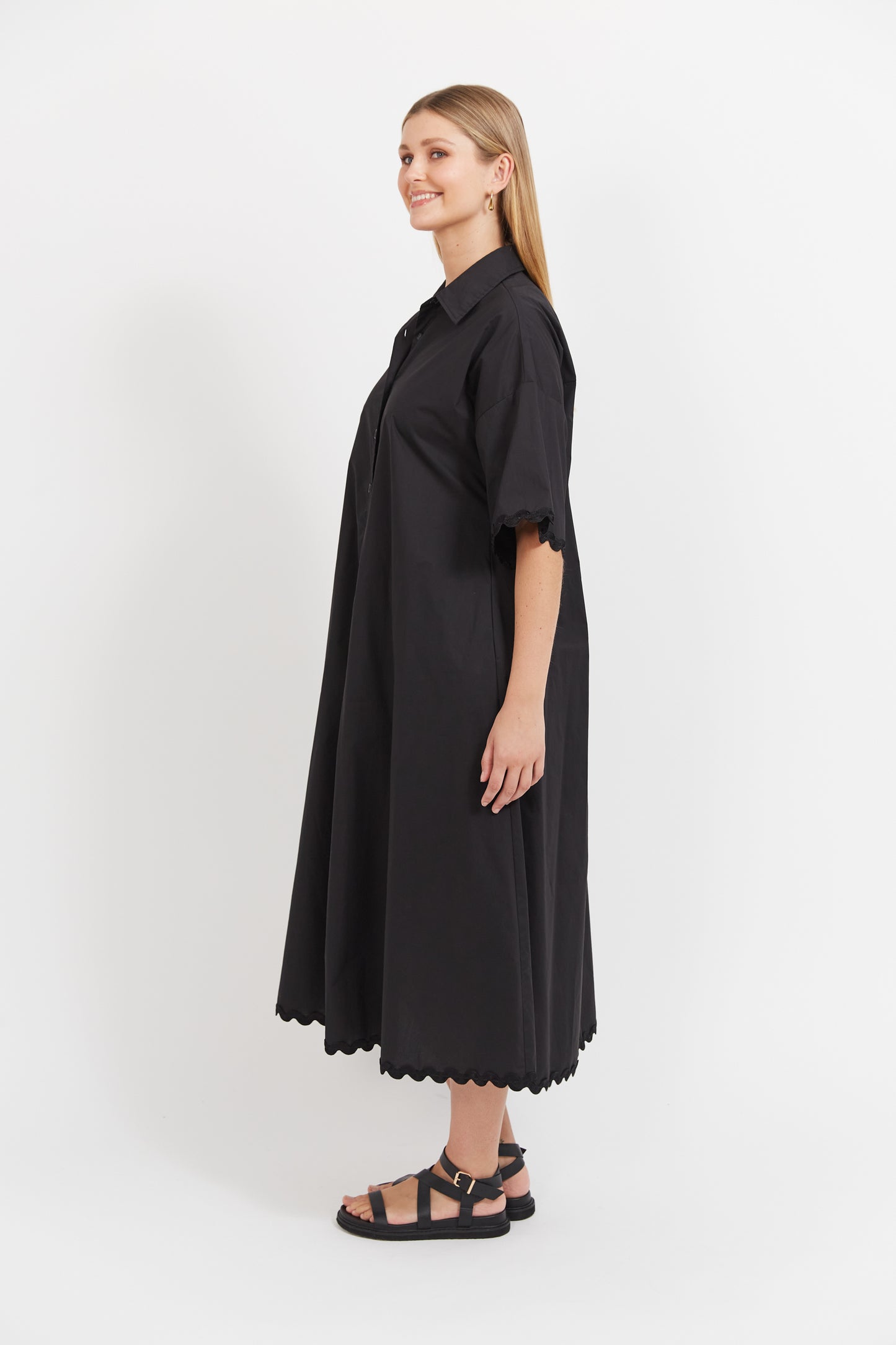 Brasilia Shirt Dress - Black