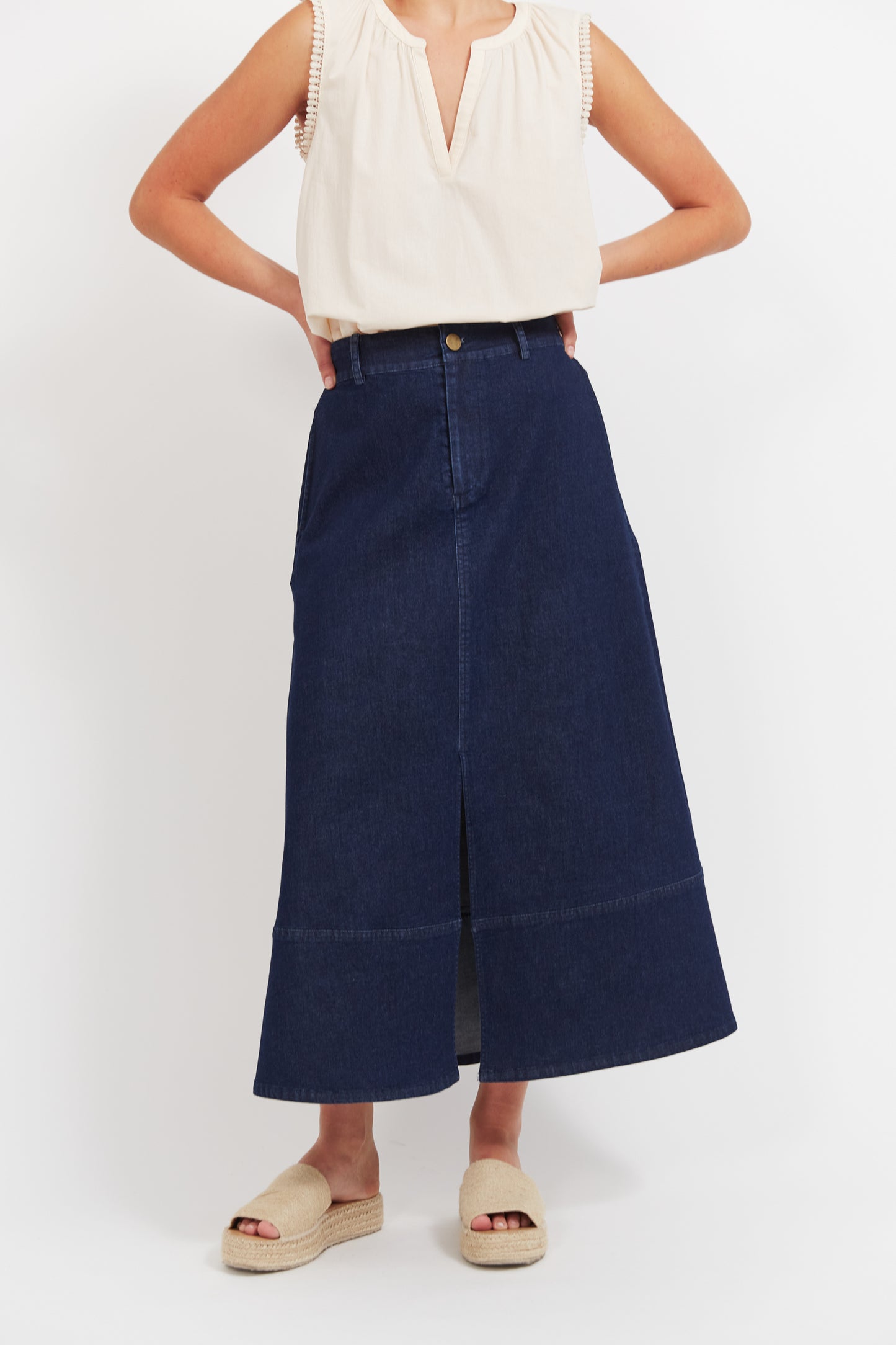 Panama Maxi Skirt - Indigo