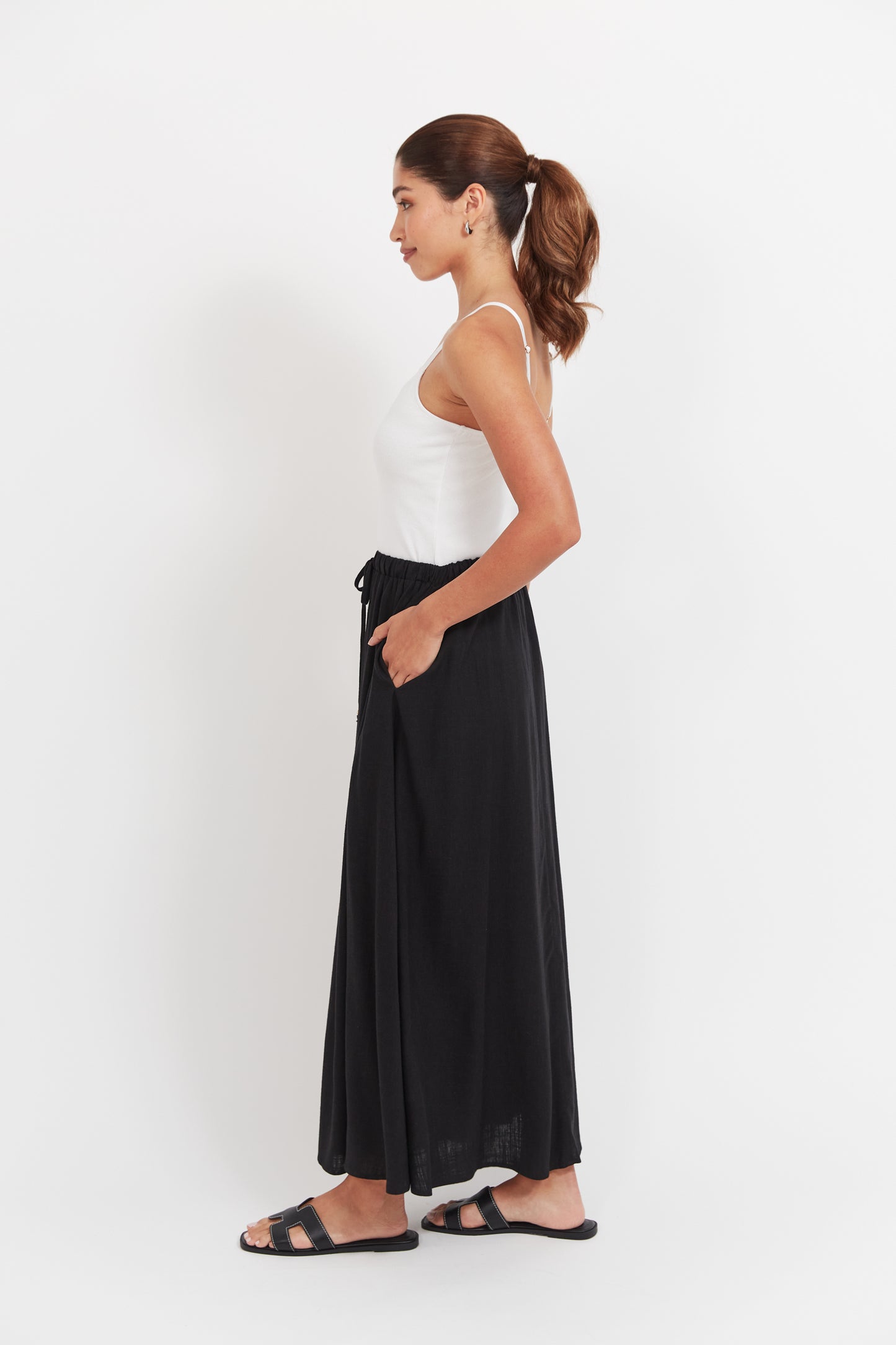 Jardin Maxi Skirt - Black