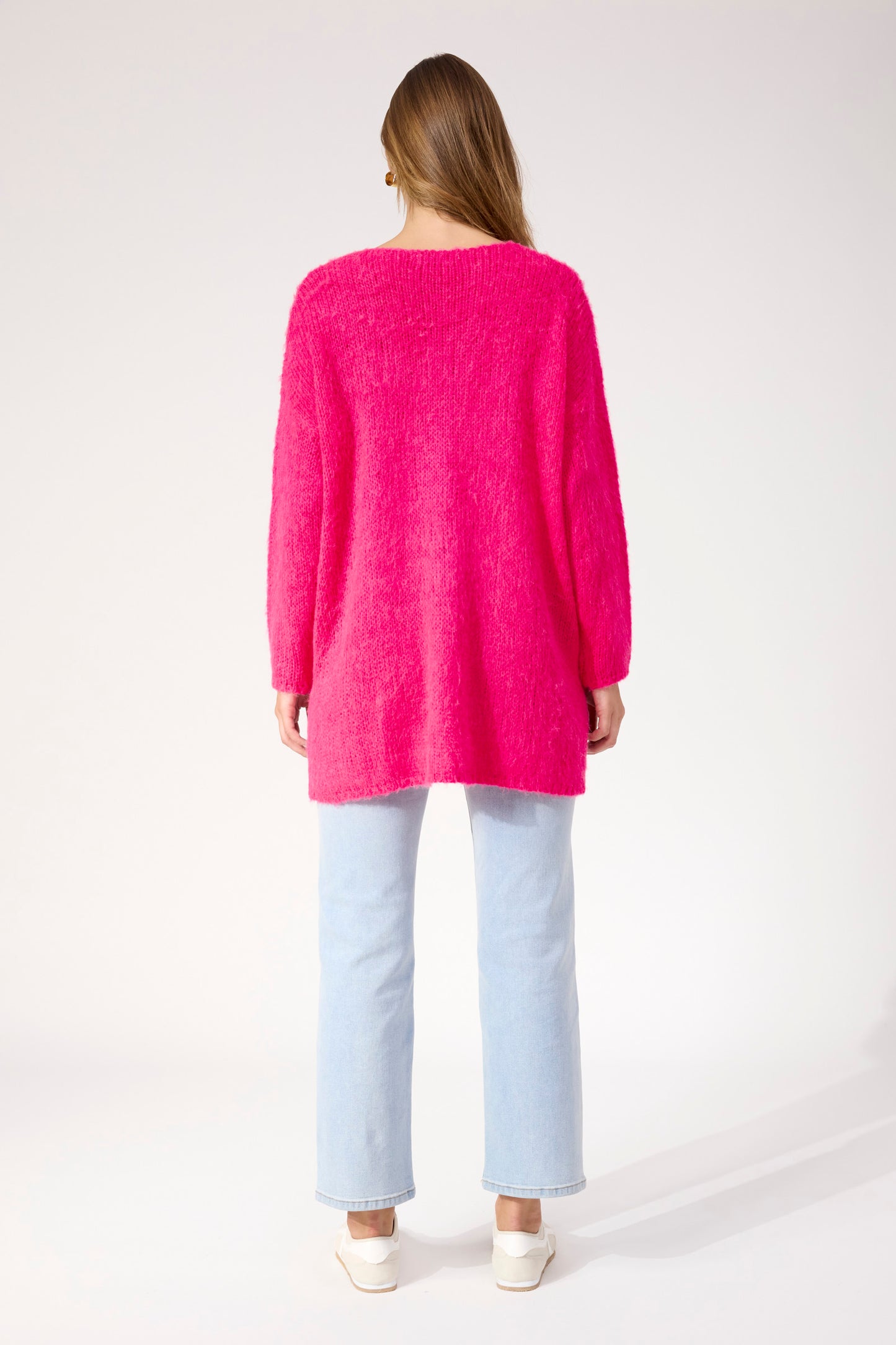 Lyon Relaxed Jumper- Hot Pink