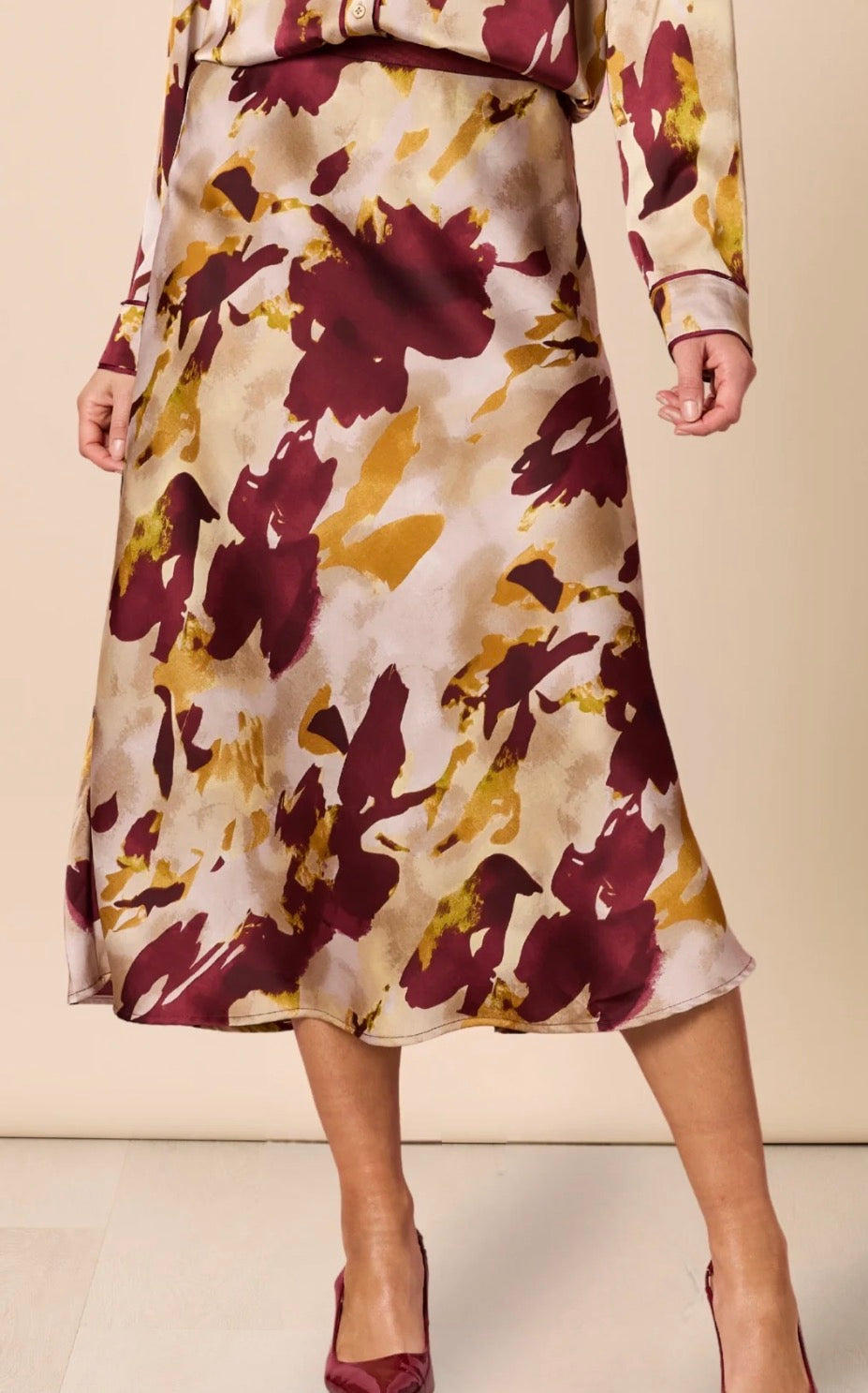 Verona Print Skirt- Shiraz Multi