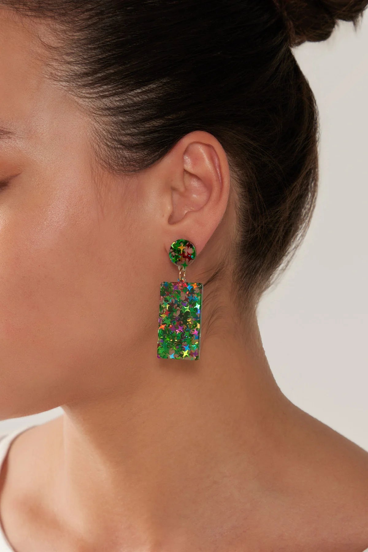 Merry Drop Earrings - Green