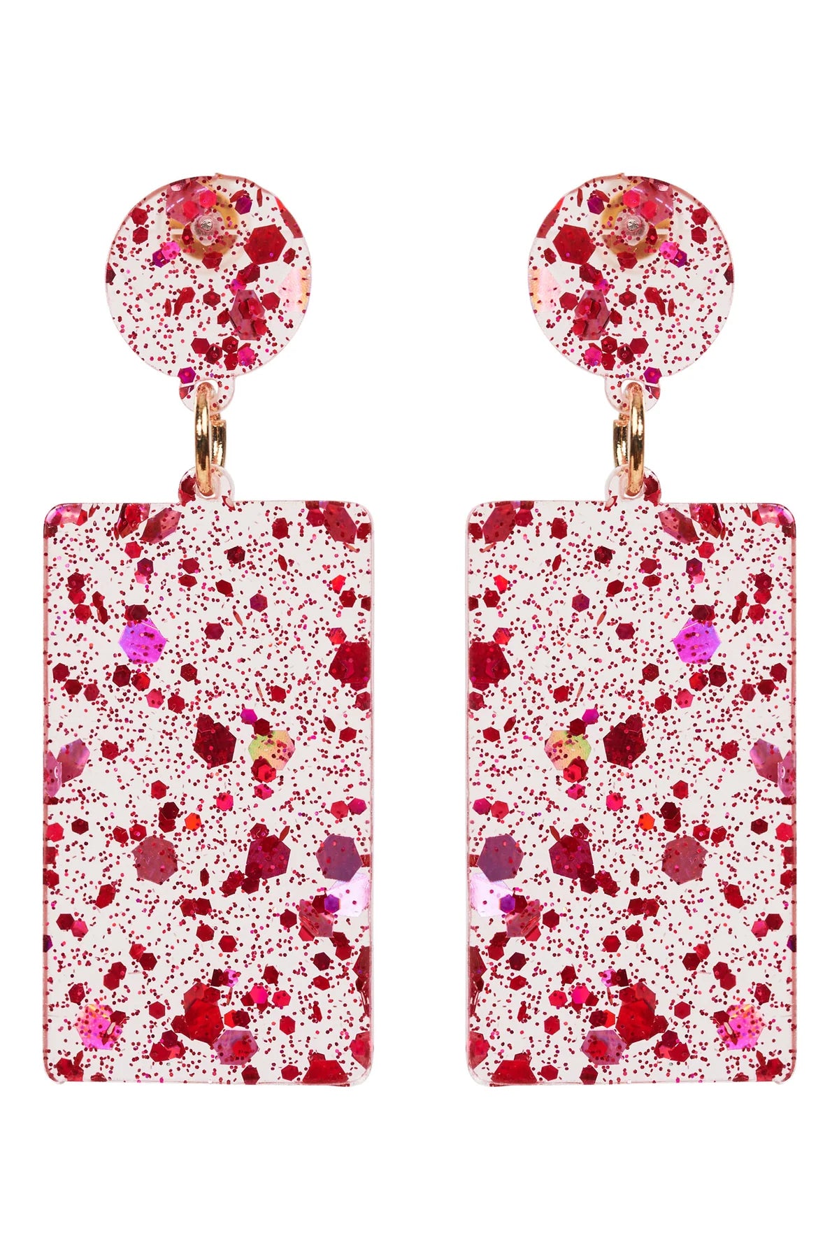 Merry Drop Earrings - Raspberry