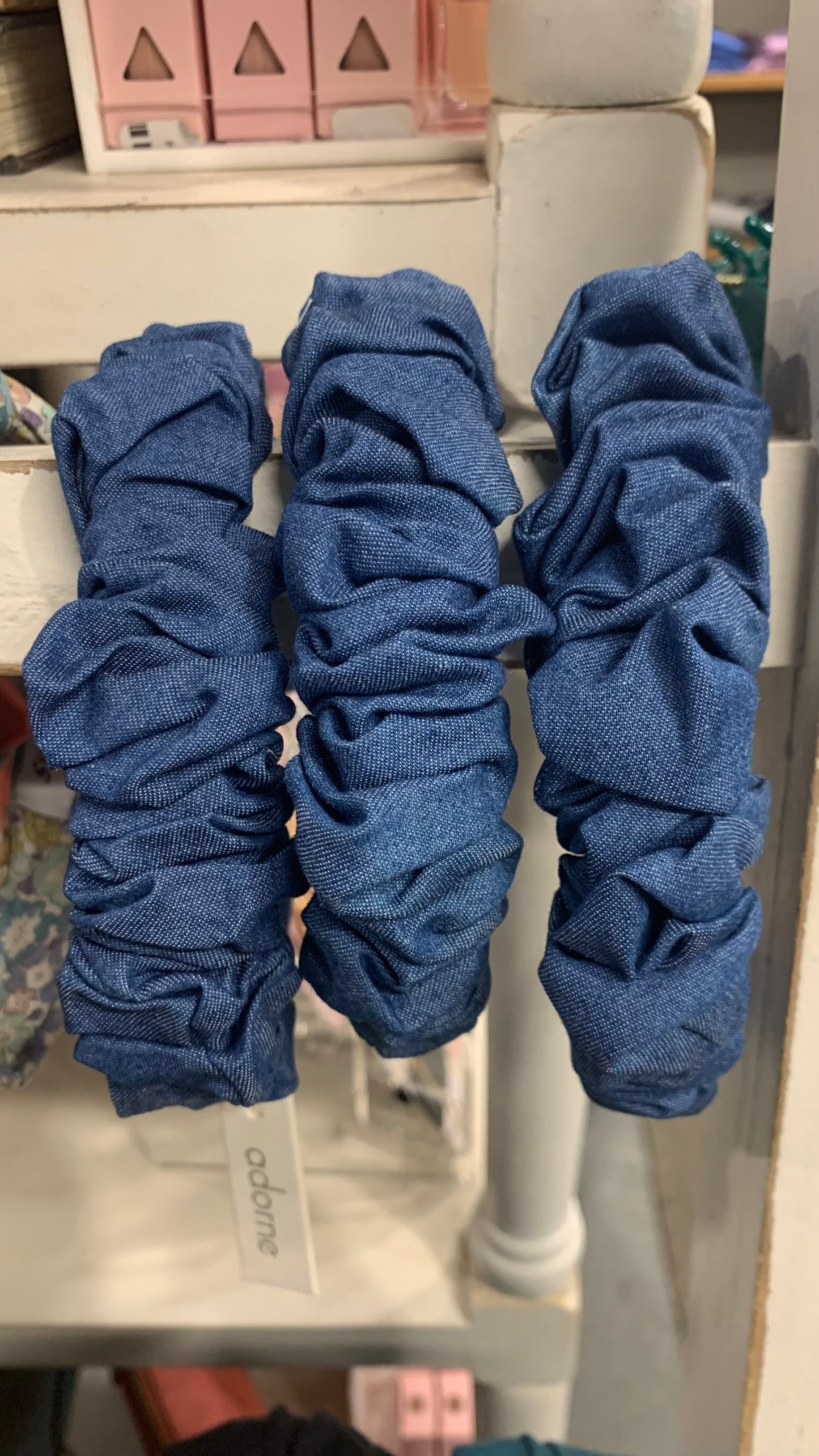 Ruched Denim Headband