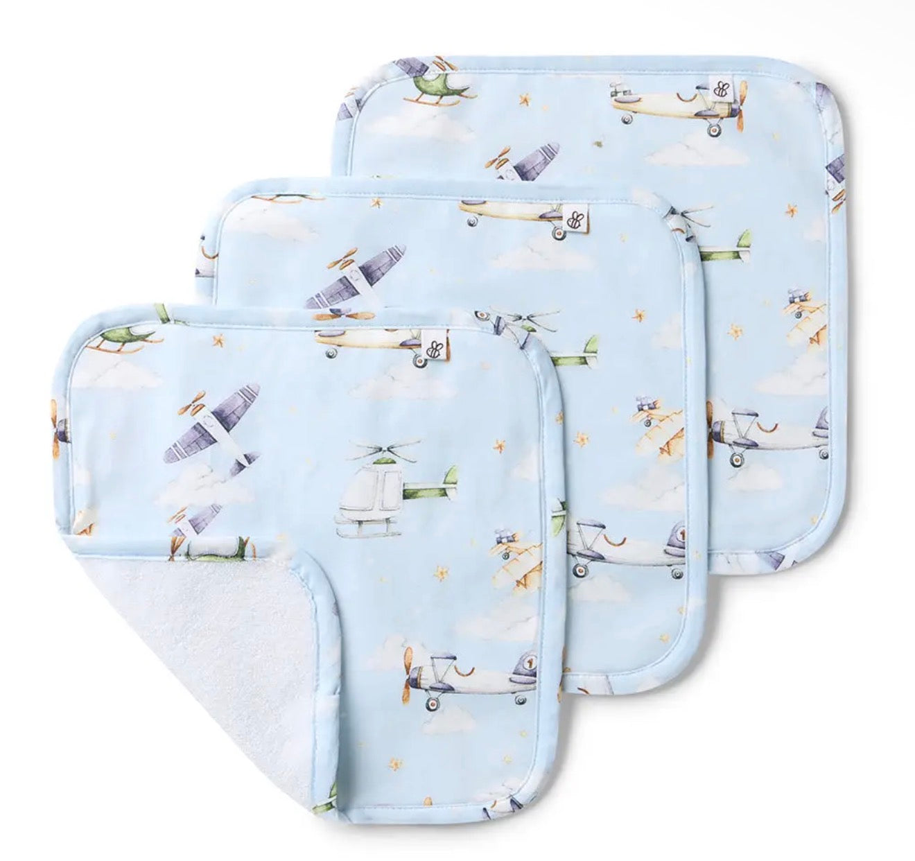 Organic Washcloths- Taking Flight