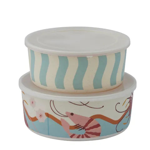 Set of 2 Bamboo Containers