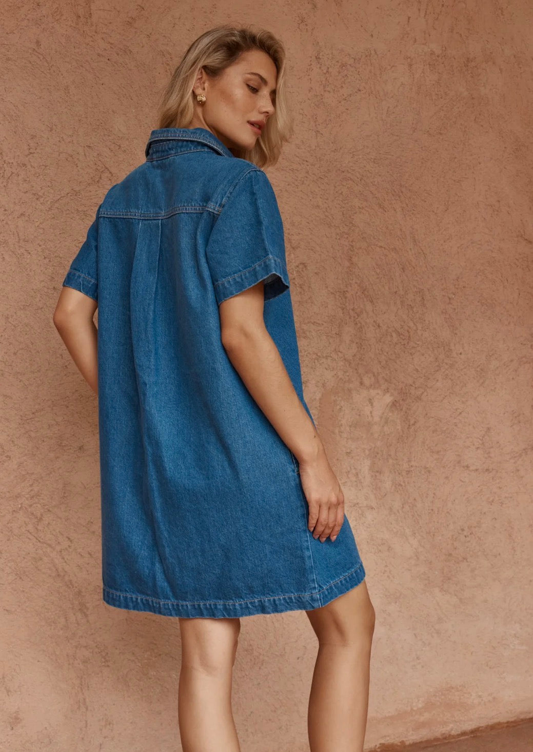 Sass Pepe Wave Denim Dress