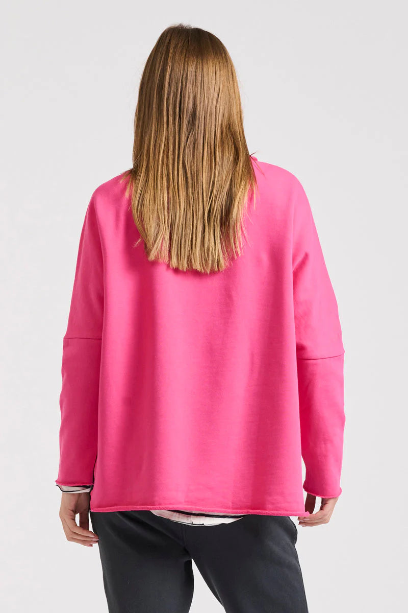 Raw Sweatshirt - Fuchsia