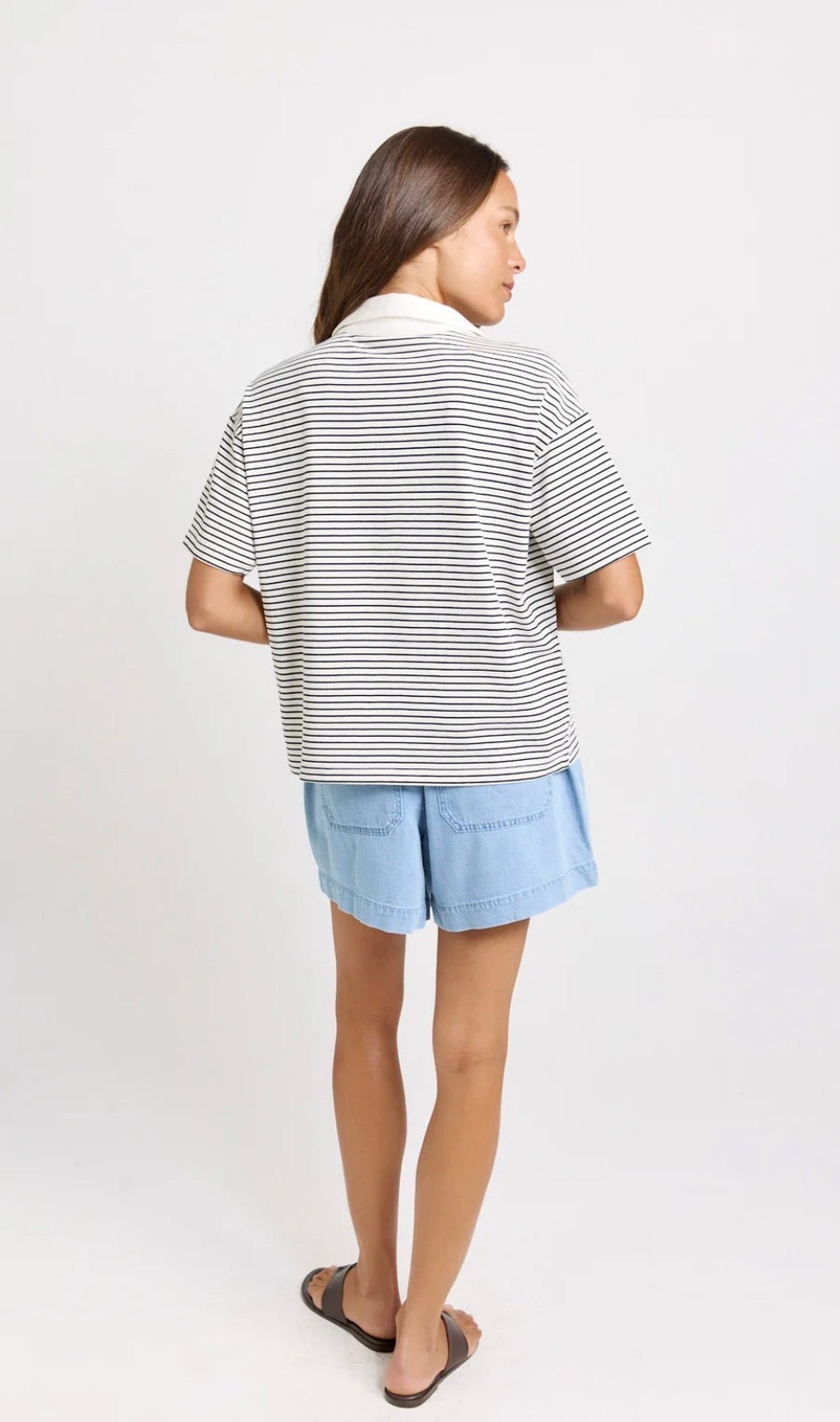 Freddy Polo Top Navy/ White