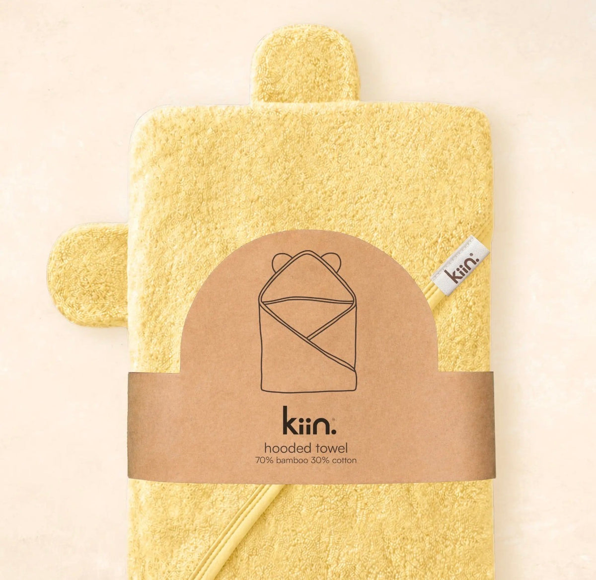Kiin Hooded Towel - Buttercup