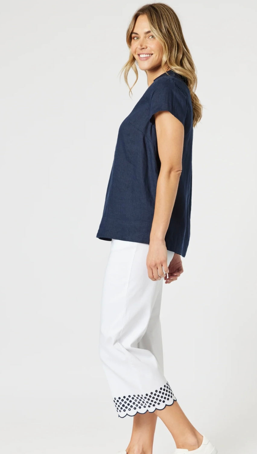 Beau Lino Top- Navy