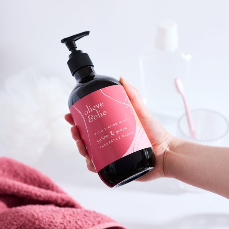 Olieve & Olie Hand & Body Wash - Lychee & Guava