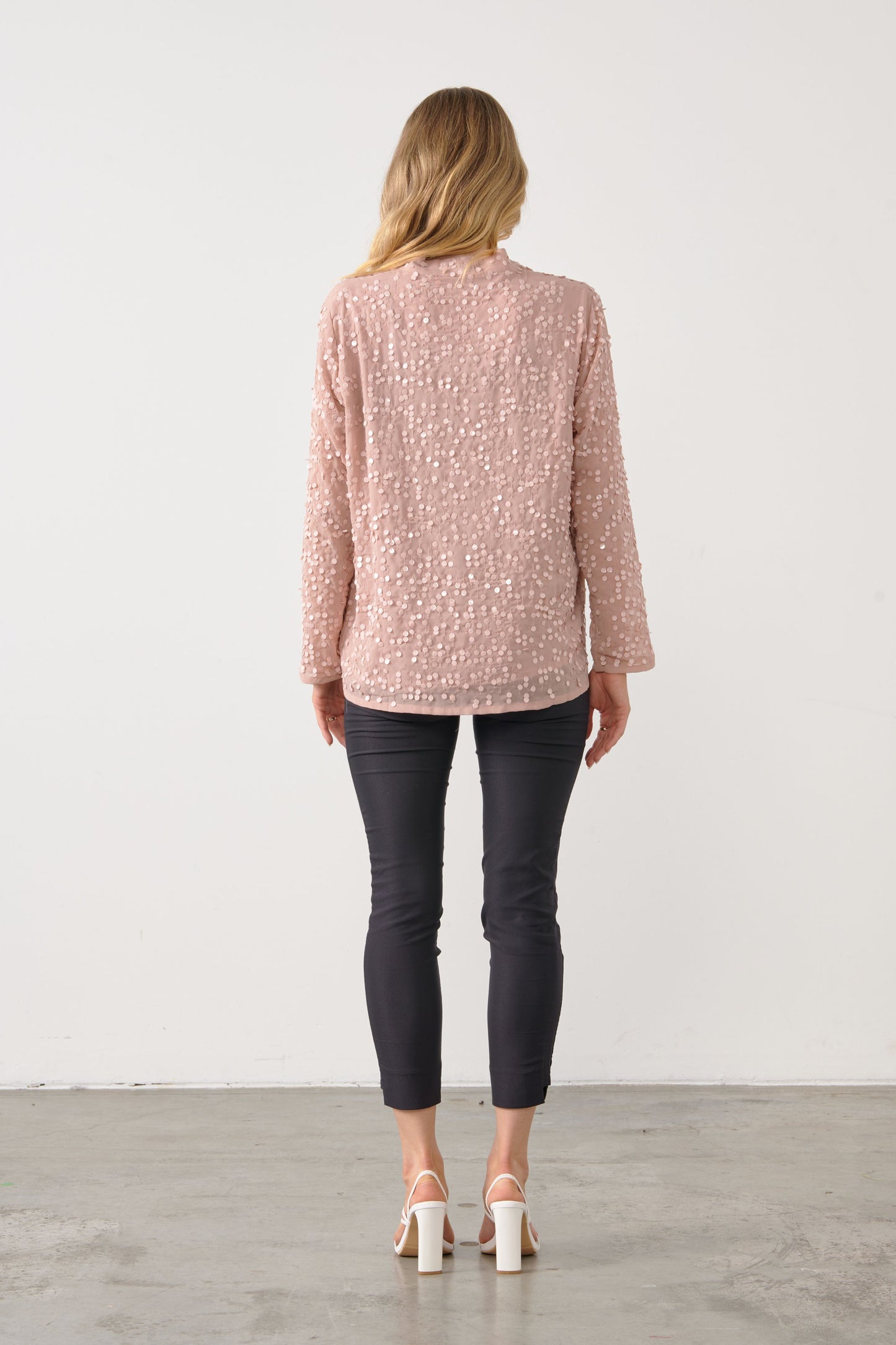 Holmes Sequin Jacket - Blush