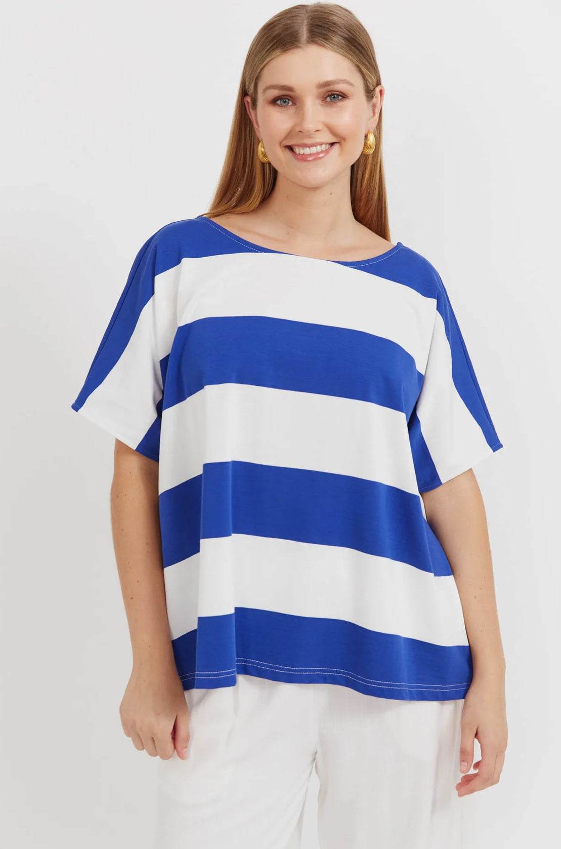 Jardin Stripe Tshirt - Azule