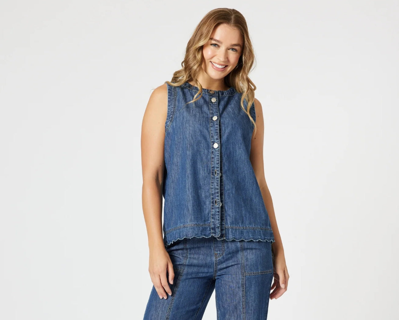 Charlie Denim Top- Denim