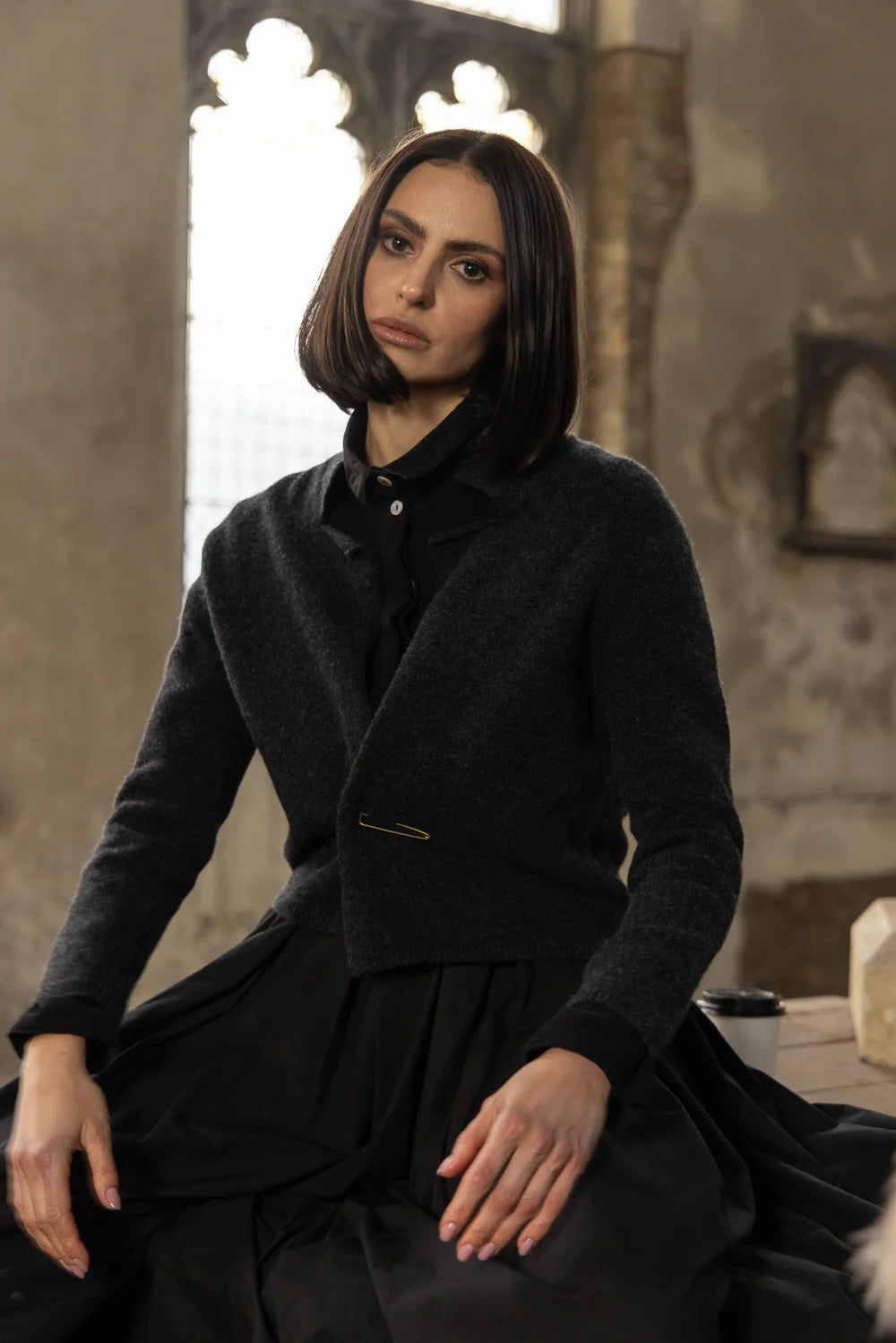 Binx Cardigan - Wool / Soft Black