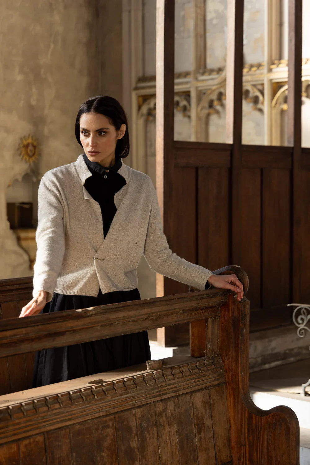 Binx Cardigan / Wool - Oatmeal